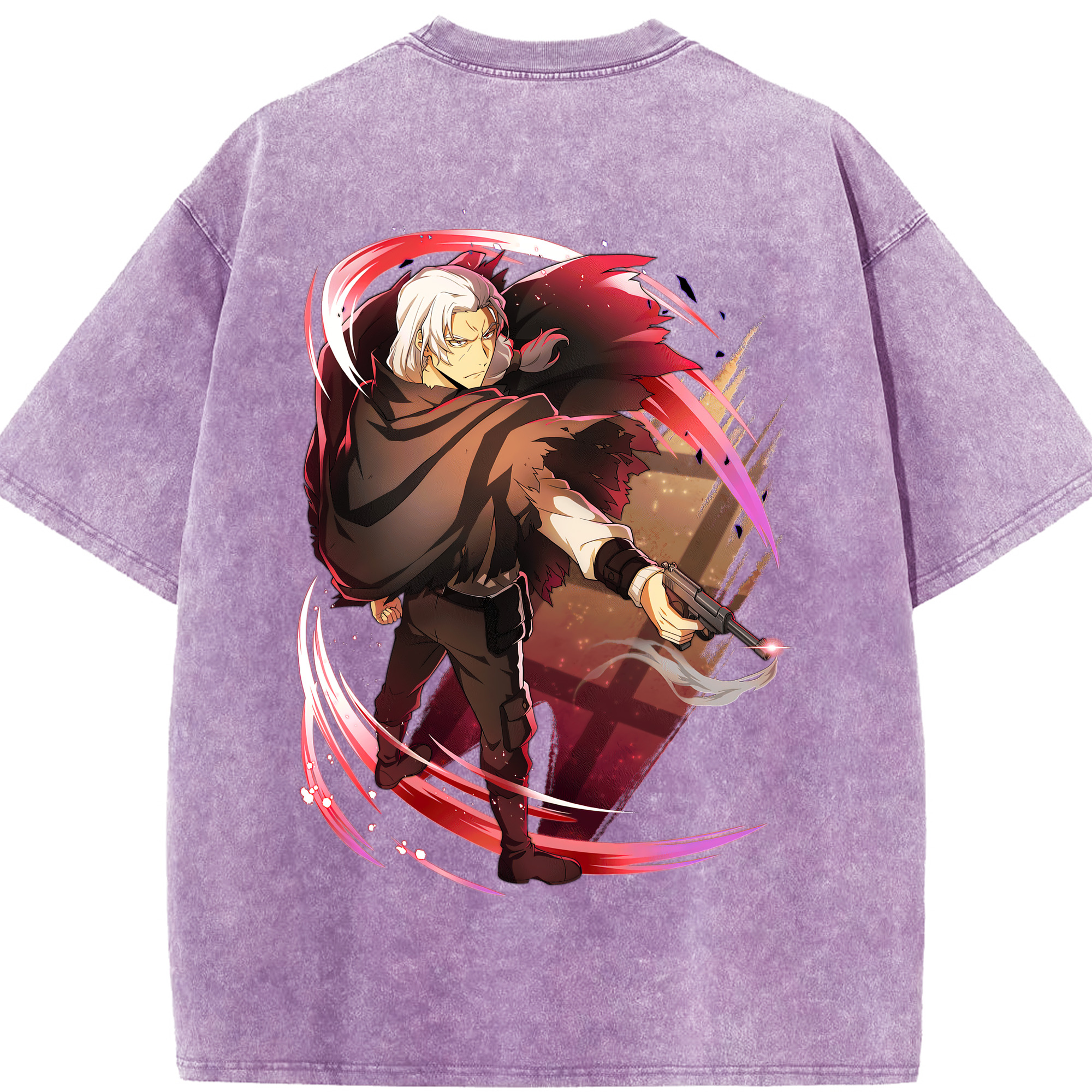 （画像用） 文豪ストレイドッグス Bungo Stray Dogs 綿100% ヴィンテージ風 半袖Tシャツ（背面プリント）