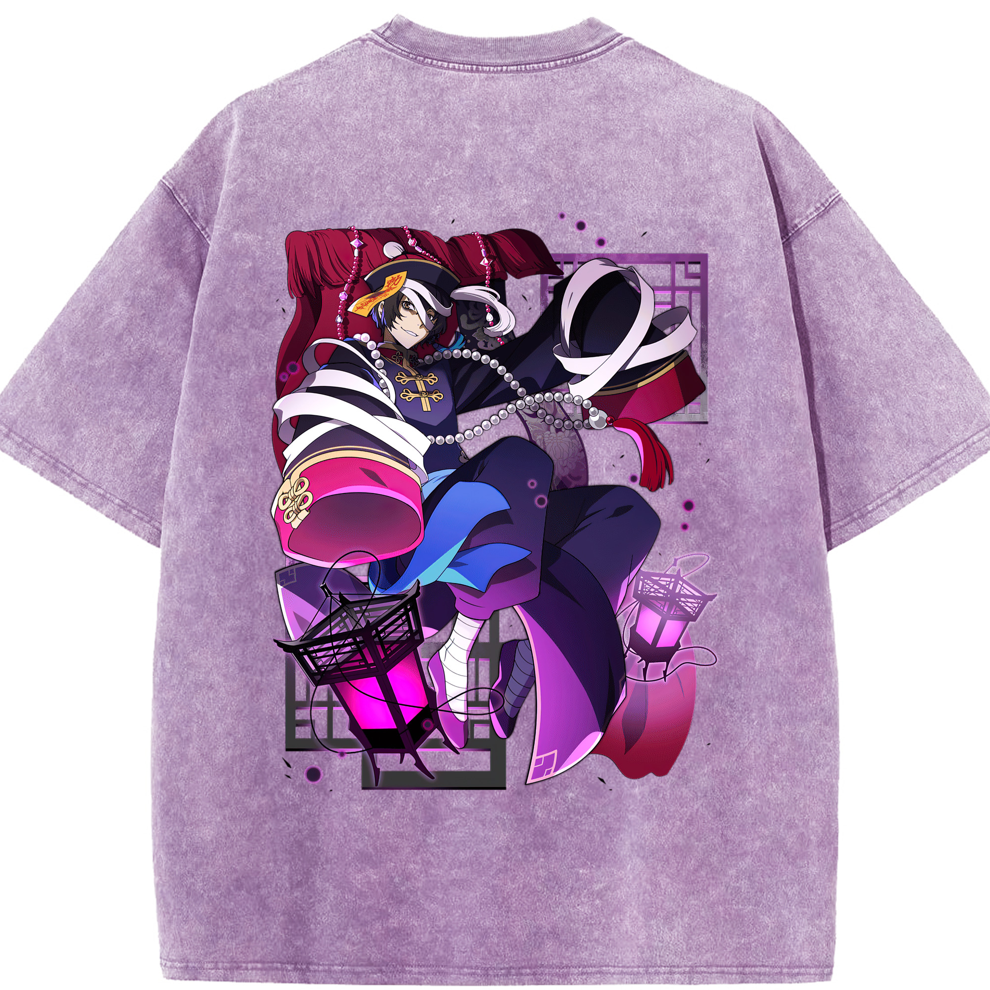 （画像用） 文豪ストレイドッグス Bungo Stray Dogs 綿100% ヴィンテージ風 半袖Tシャツ（背面プリント）