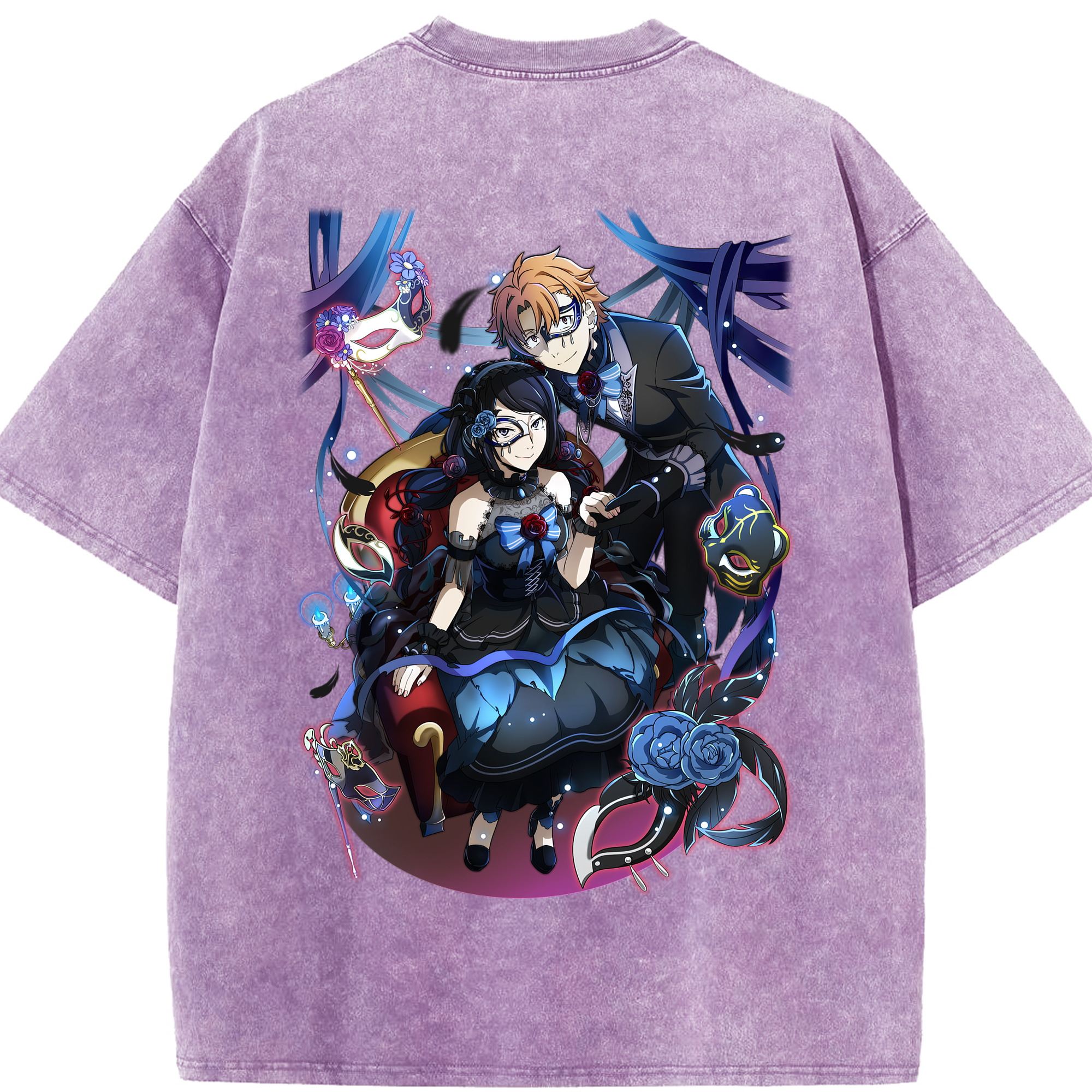 （画像用） 文豪ストレイドッグス Bungo Stray Dogs 綿100% ヴィンテージ風 半袖Tシャツ（背面プリント）