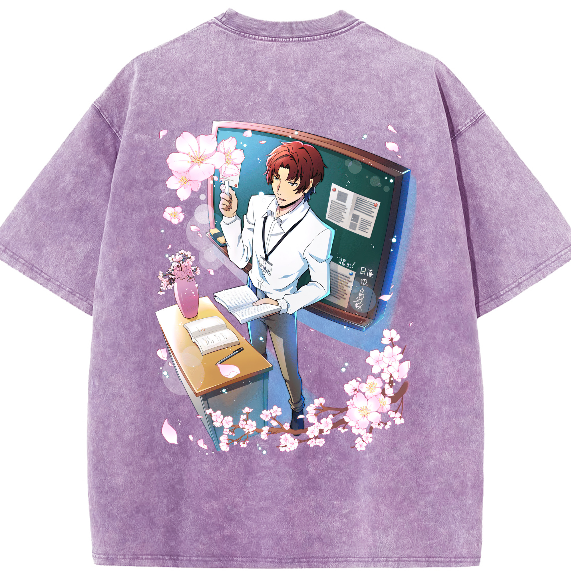 （画像用） 文豪ストレイドッグス Bungo Stray Dogs 綿100% ヴィンテージ風 半袖Tシャツ（背面プリント）