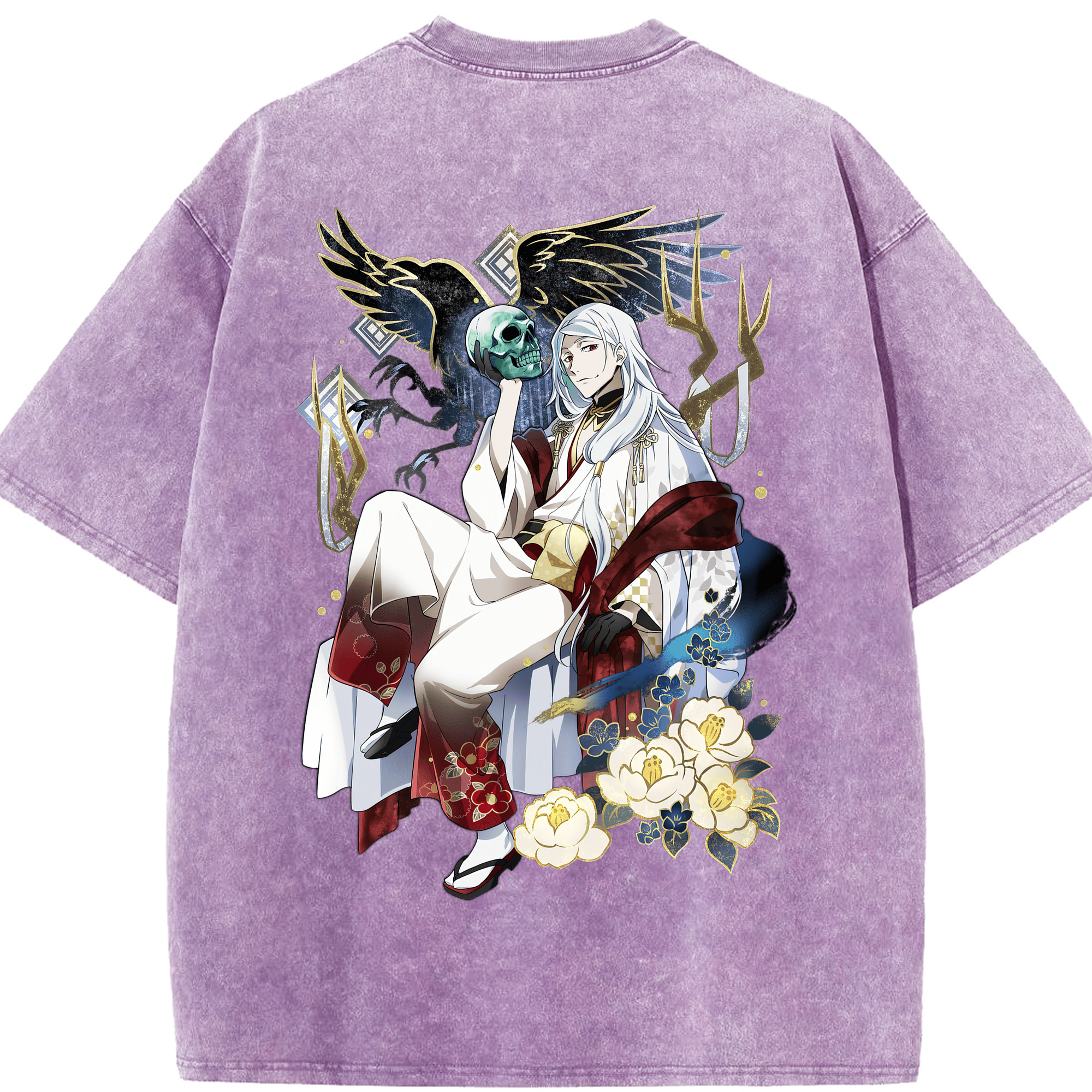 （画像用） 文豪ストレイドッグス Bungo Stray Dogs 綿100% ヴィンテージ風 半袖Tシャツ（背面プリント）