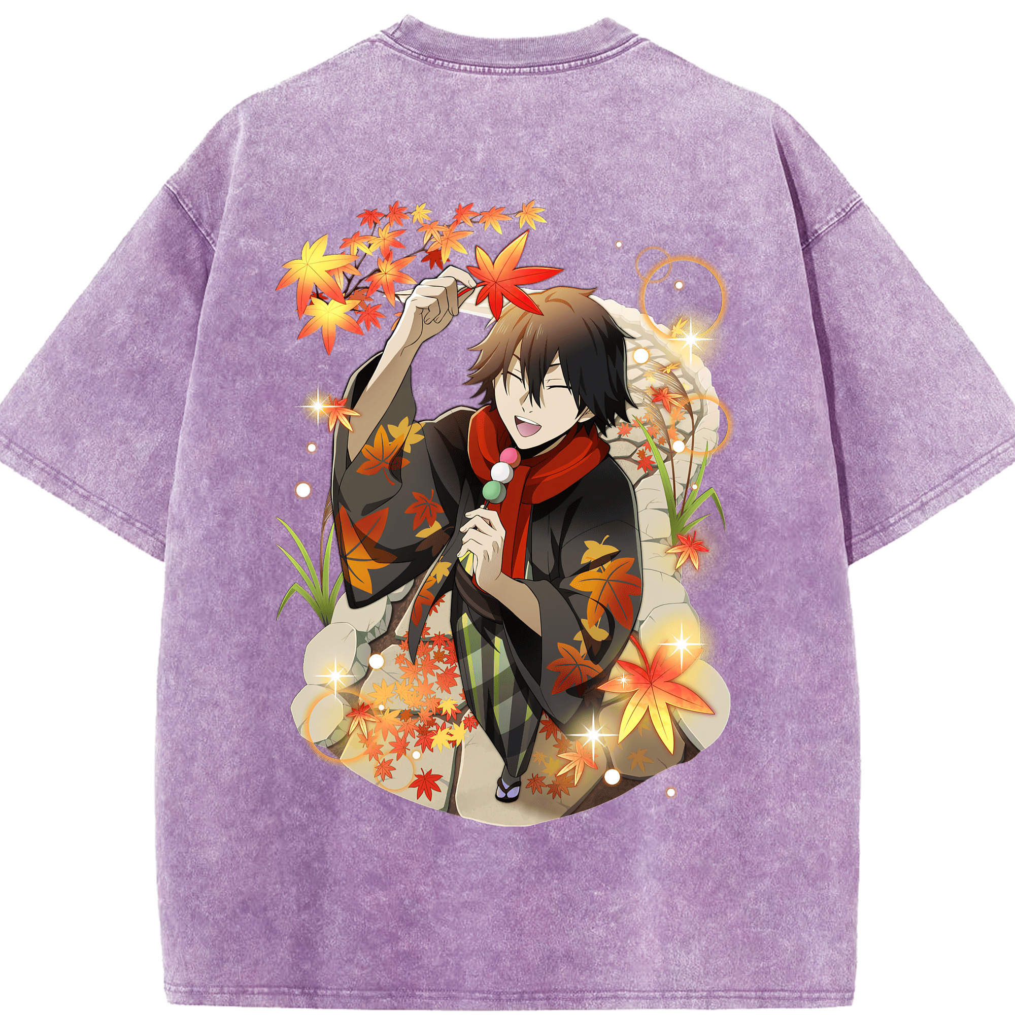 （画像用） 文豪ストレイドッグス Bungo Stray Dogs 綿100% ヴィンテージ風 半袖Tシャツ（背面プリント）