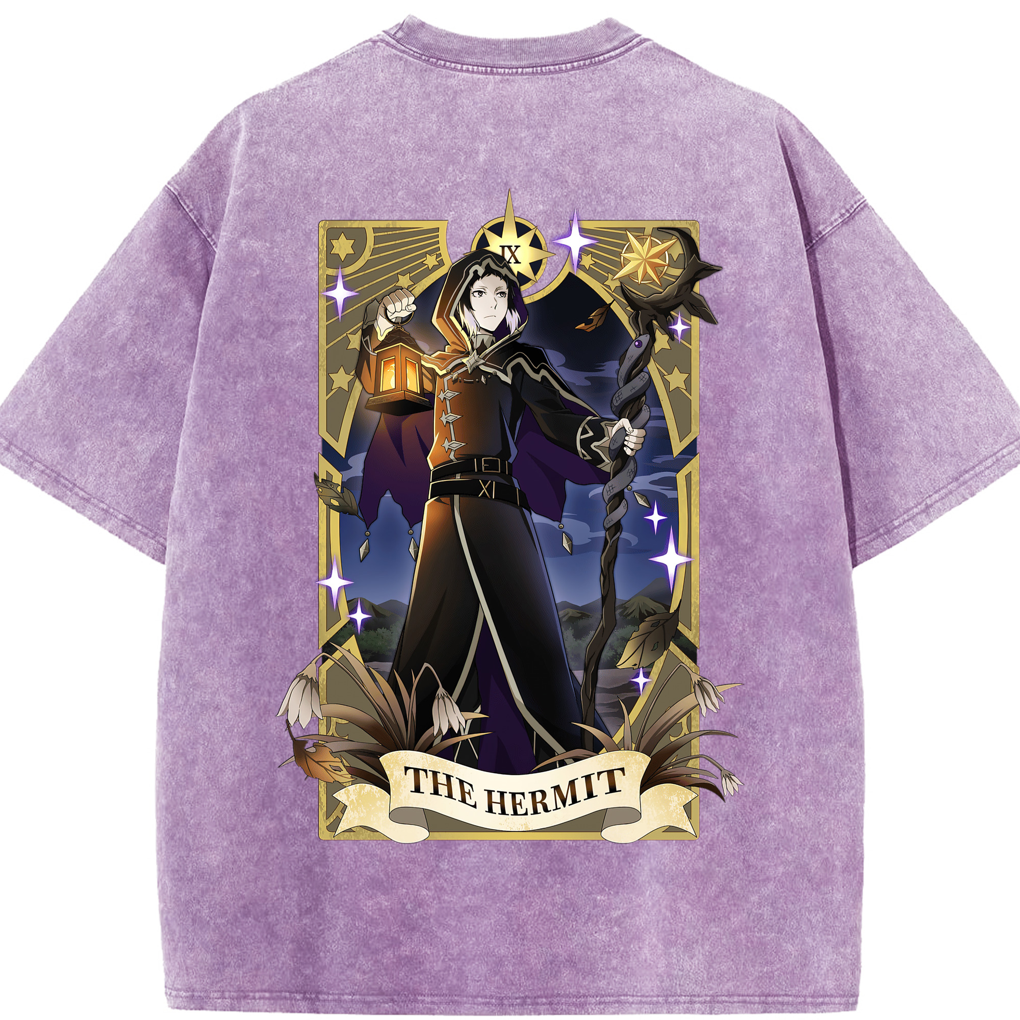 （画像用） 文豪ストレイドッグス Bungo Stray Dogs 綿100% ヴィンテージ風 半袖Tシャツ（背面プリント）