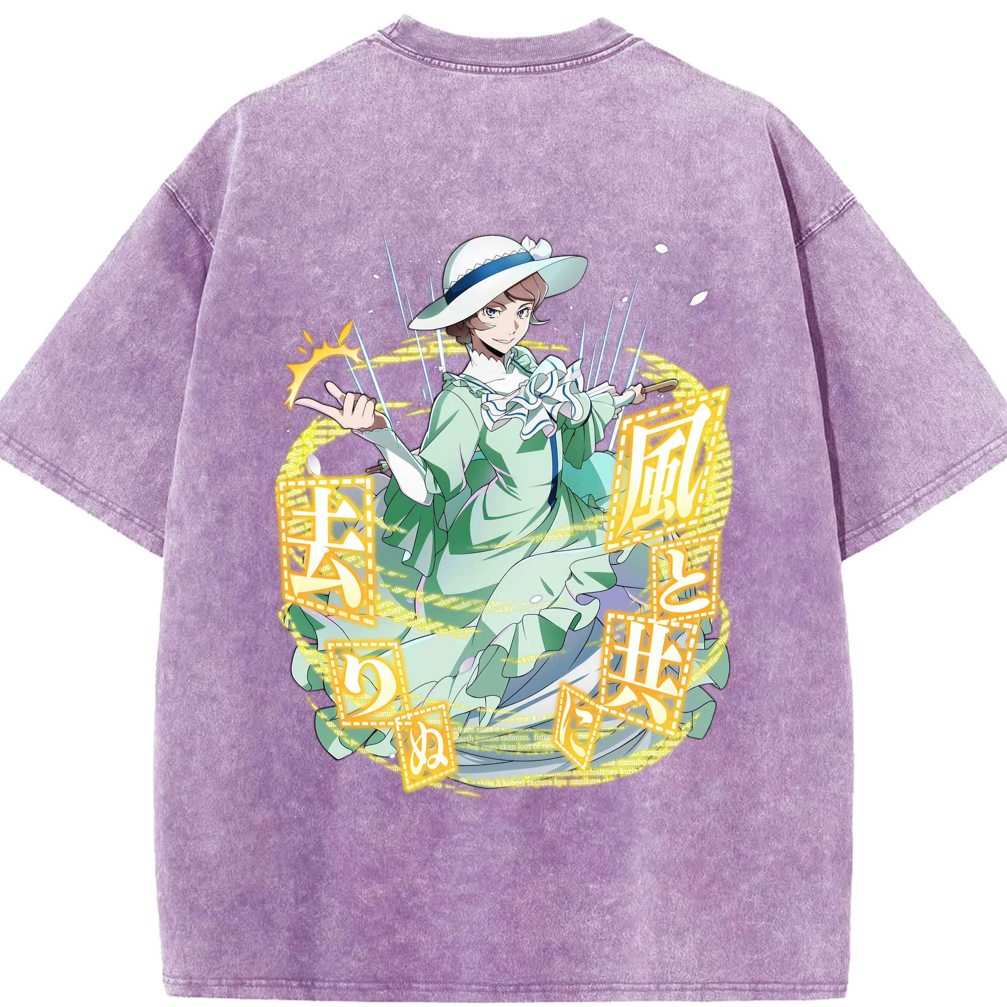 （画像用） 文豪ストレイドッグス Bungo Stray Dogs 綿100% ヴィンテージ風 半袖Tシャツ（背面プリント）