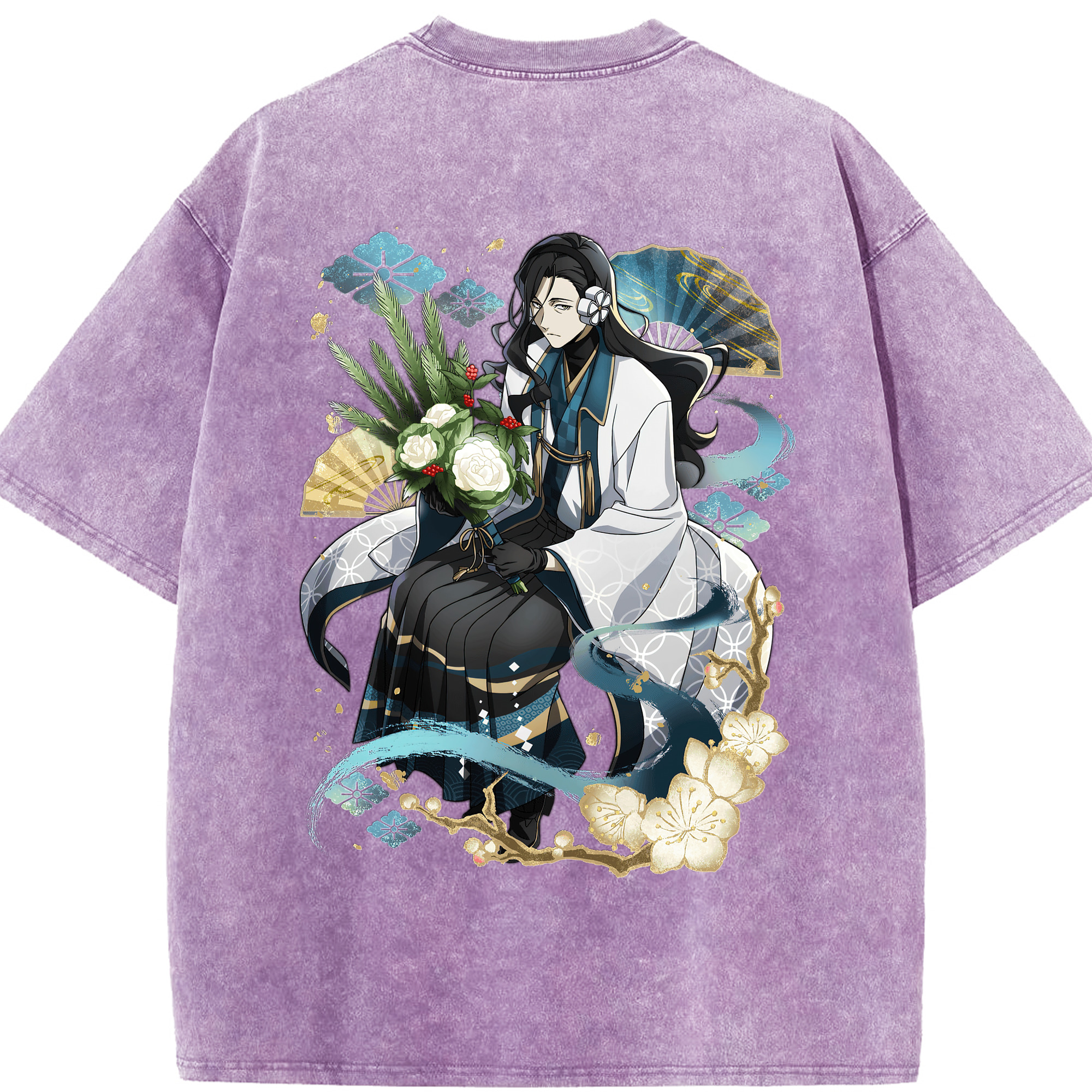 （画像用） 文豪ストレイドッグス Bungo Stray Dogs 綿100% ヴィンテージ風 半袖Tシャツ（背面プリント）