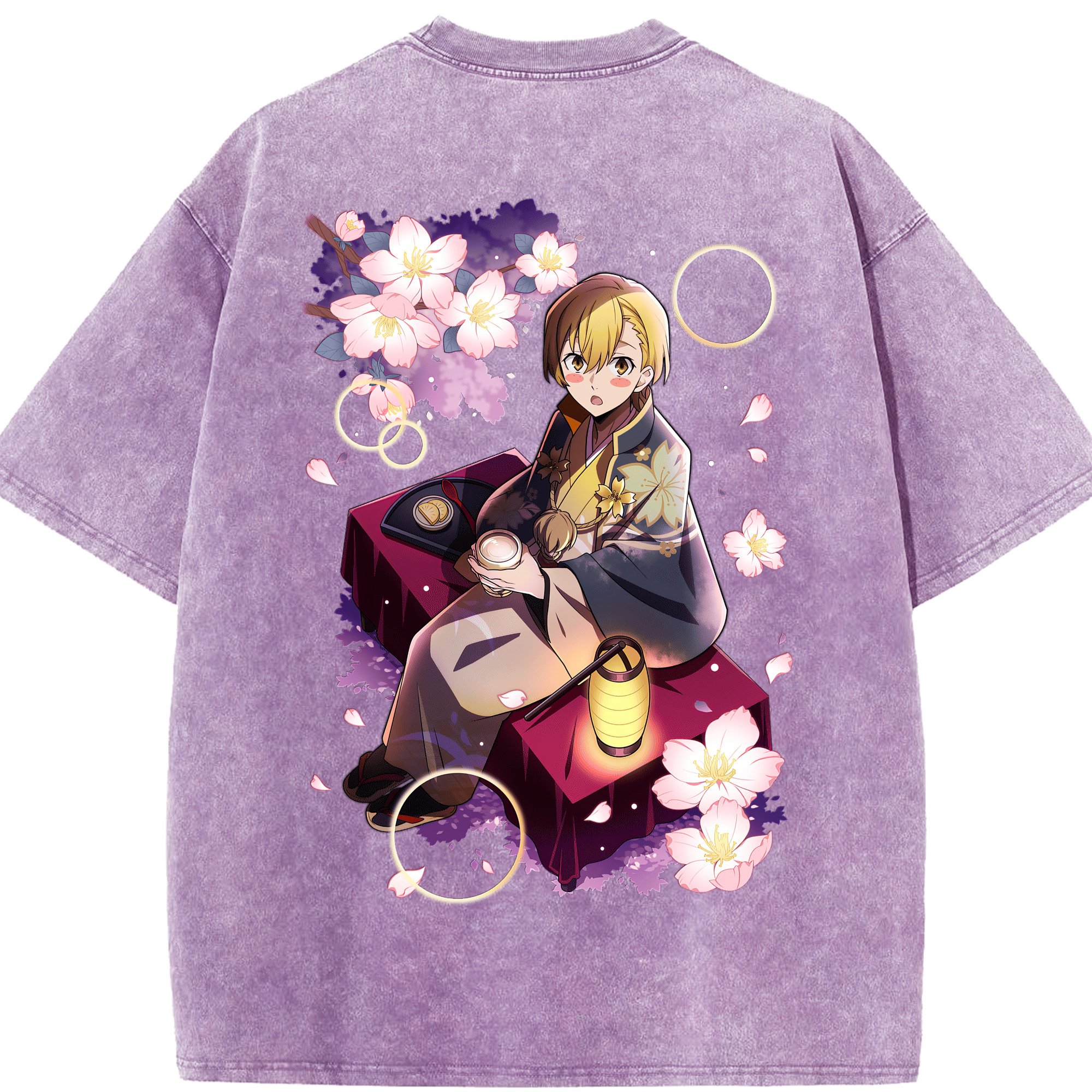 （画像用） 文豪ストレイドッグス Bungo Stray Dogs 綿100% ヴィンテージ風 半袖Tシャツ（背面プリント）