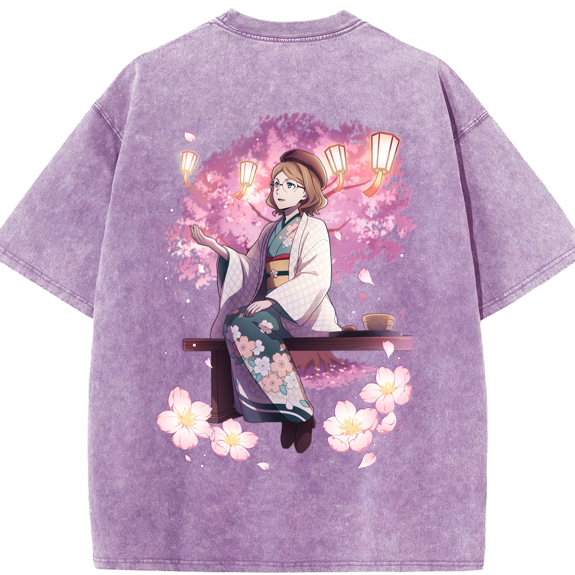 （画像用） 文豪ストレイドッグス Bungo Stray Dogs 綿100% ヴィンテージ風 半袖Tシャツ（背面プリント）