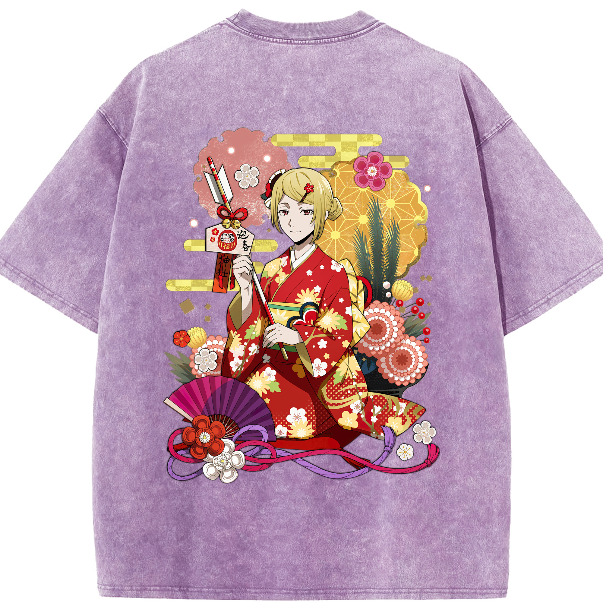 （画像用） 文豪ストレイドッグス Bungo Stray Dogs 綿100% ヴィンテージ風 半袖Tシャツ（背面プリント）