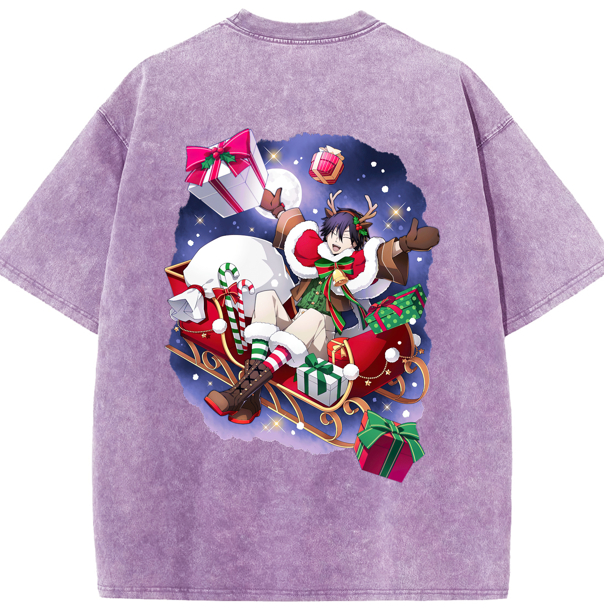 （画像用） 文豪ストレイドッグス Bungo Stray Dogs 綿100% ヴィンテージ風 半袖Tシャツ（背面プリント）