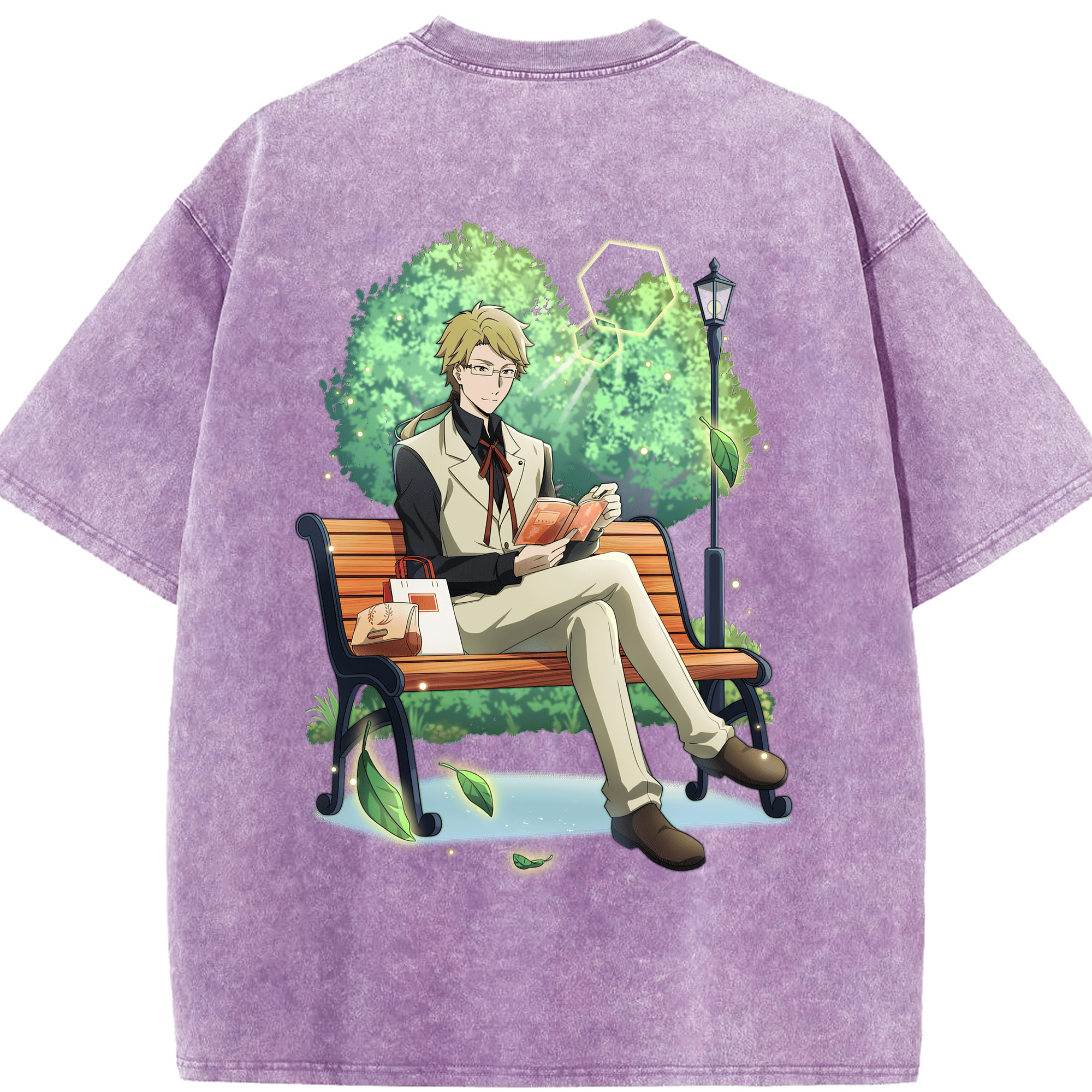 （画像用） 文豪ストレイドッグス Bungo Stray Dogs 綿100% ヴィンテージ風 半袖Tシャツ（背面プリント）