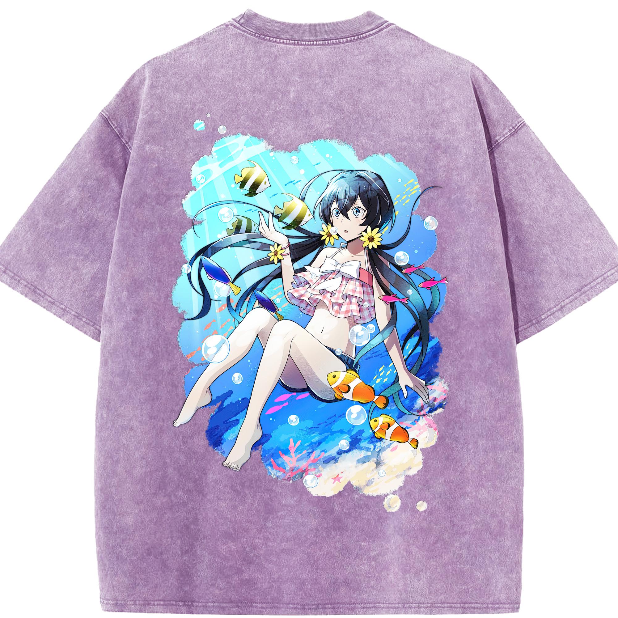 （画像用） 文豪ストレイドッグス Bungo Stray Dogs 綿100% ヴィンテージ風 半袖Tシャツ（背面プリント）