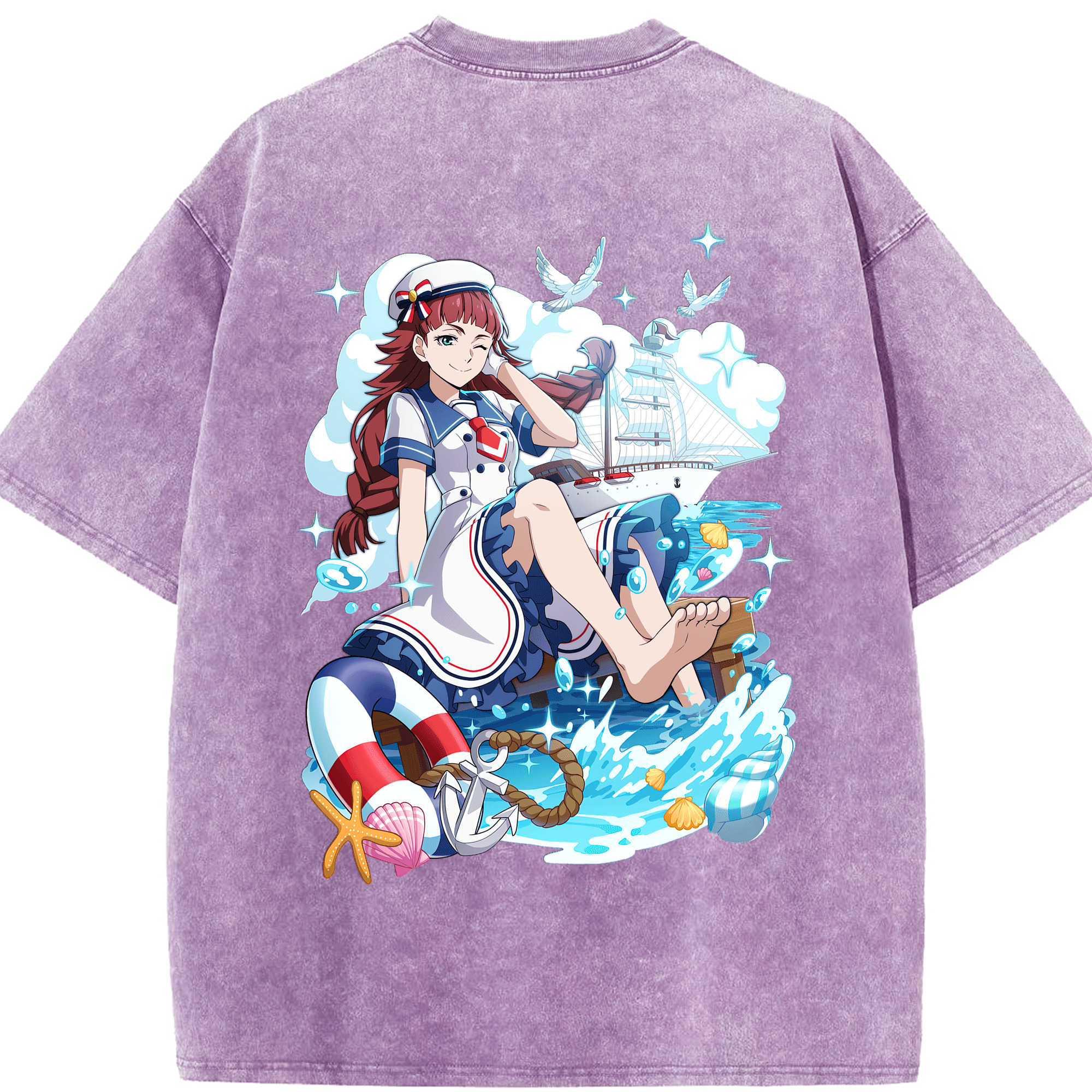（画像用） 文豪ストレイドッグス Bungo Stray Dogs 綿100% ヴィンテージ風 半袖Tシャツ（背面プリント）
