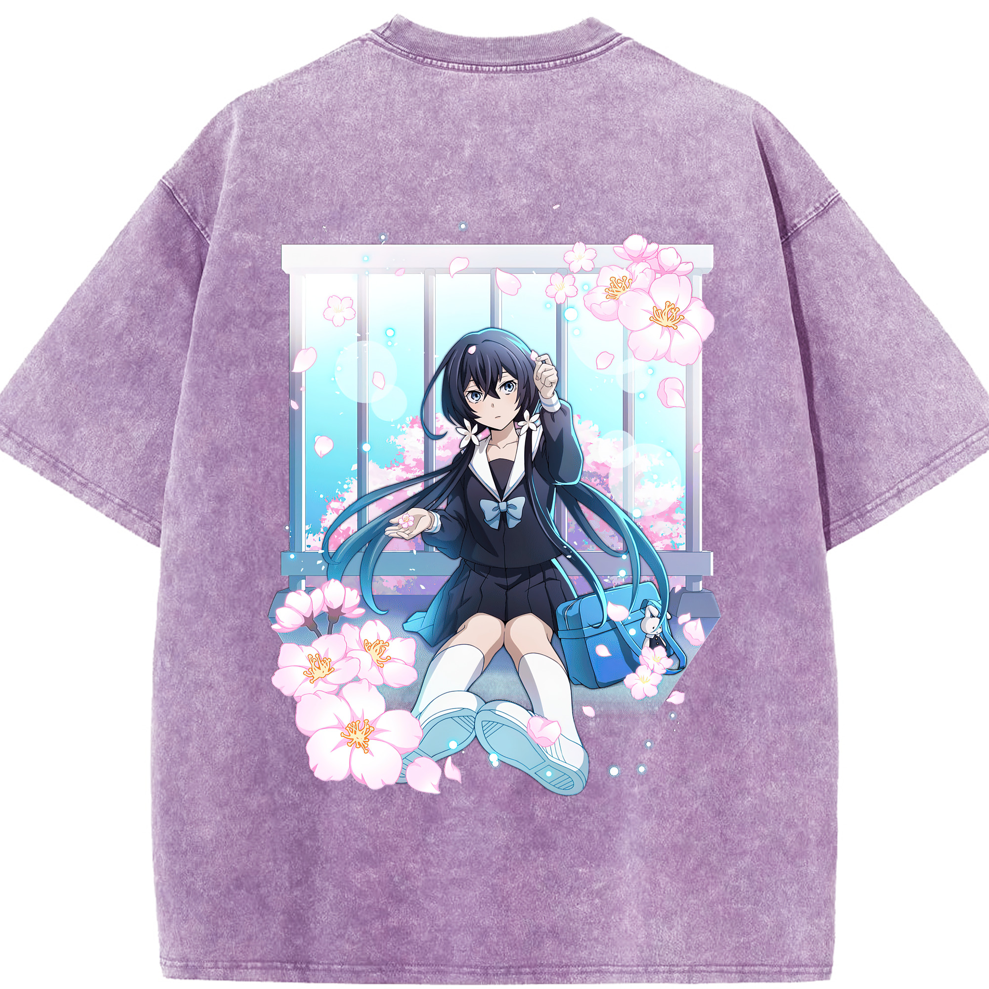 （画像用） 文豪ストレイドッグス Bungo Stray Dogs 綿100% ヴィンテージ風 半袖Tシャツ（背面プリント）