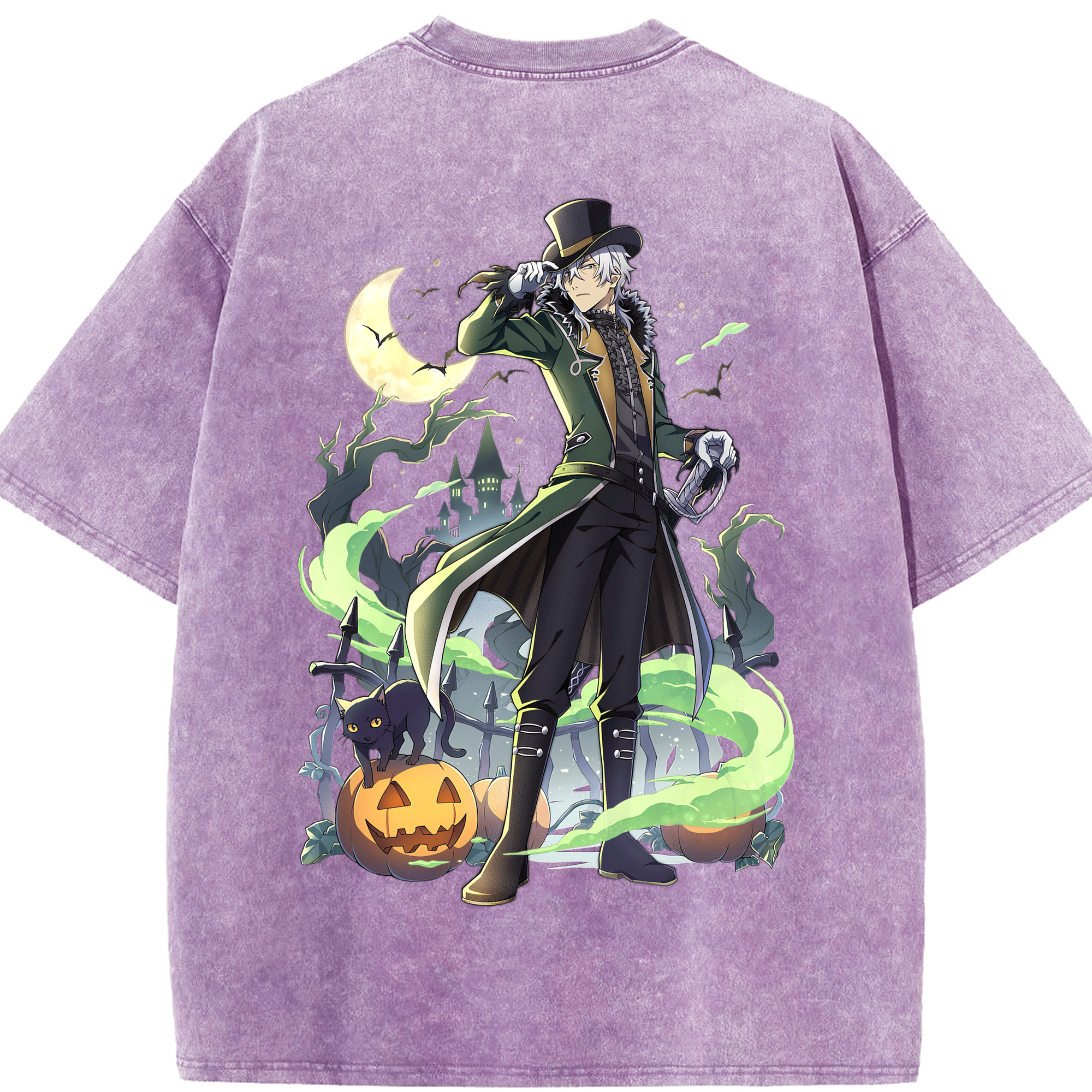 （画像用） 文豪ストレイドッグス Bungo Stray Dogs 綿100% ヴィンテージ風 半袖Tシャツ（背面プリント）