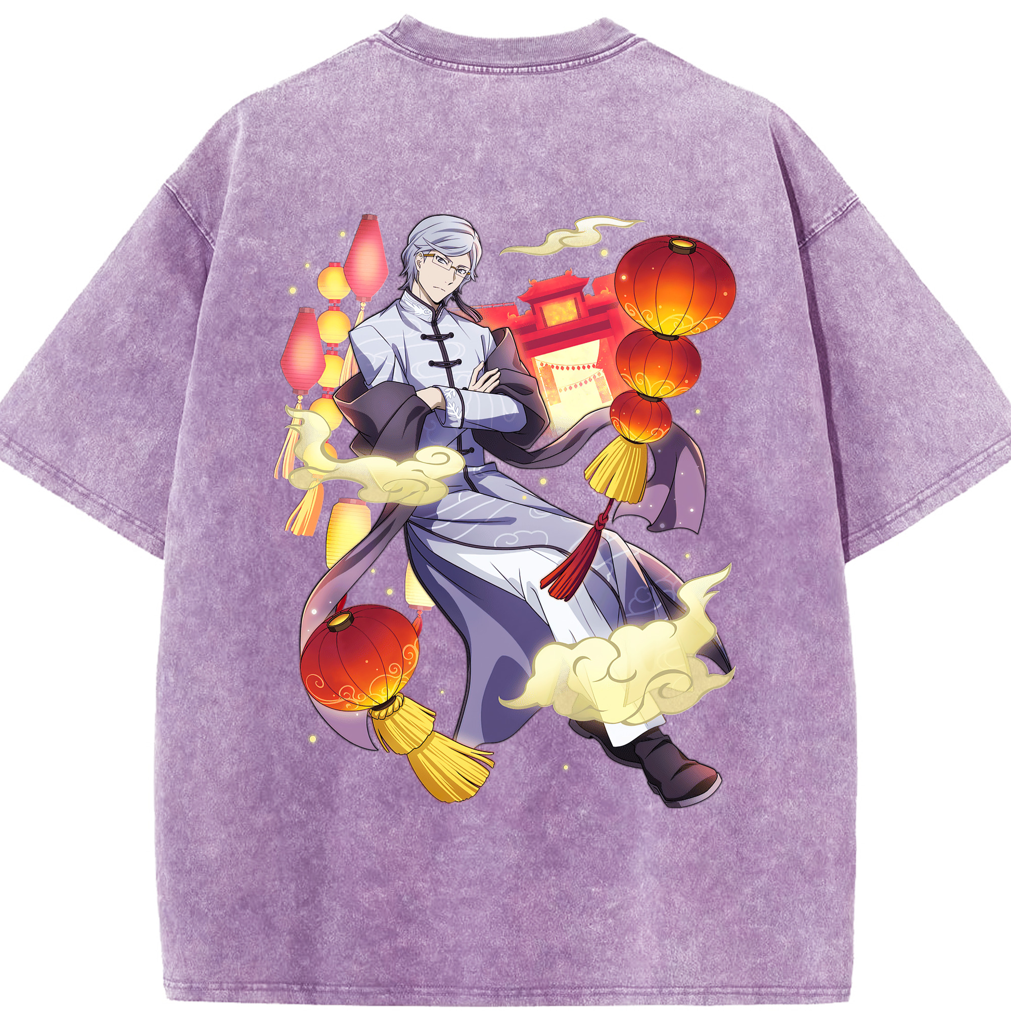 （画像用） 文豪ストレイドッグス Bungo Stray Dogs 綿100% ヴィンテージ風 半袖Tシャツ（背面プリント）