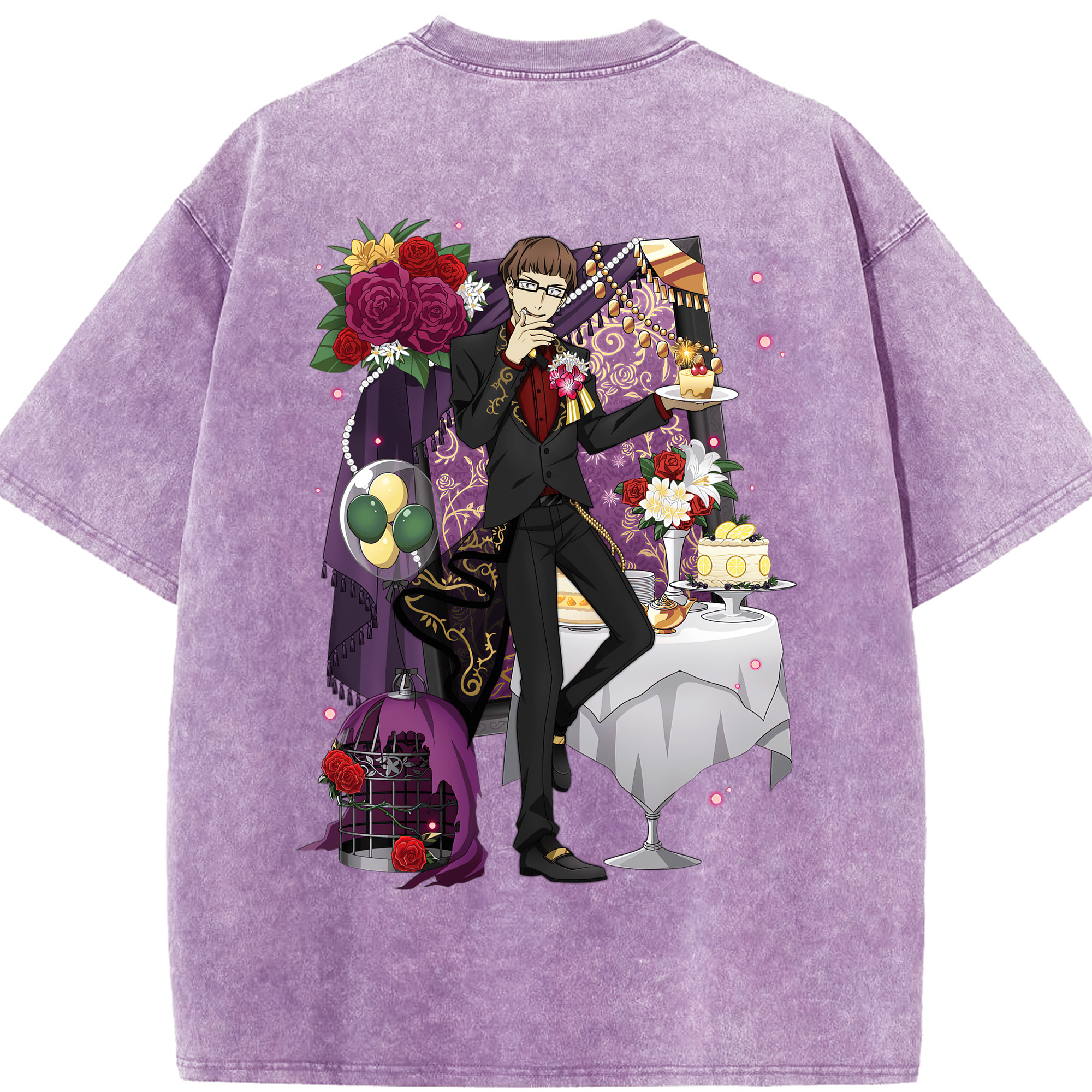 （画像用） 文豪ストレイドッグス Bungo Stray Dogs 綿100% ヴィンテージ風 半袖Tシャツ（背面プリント）
