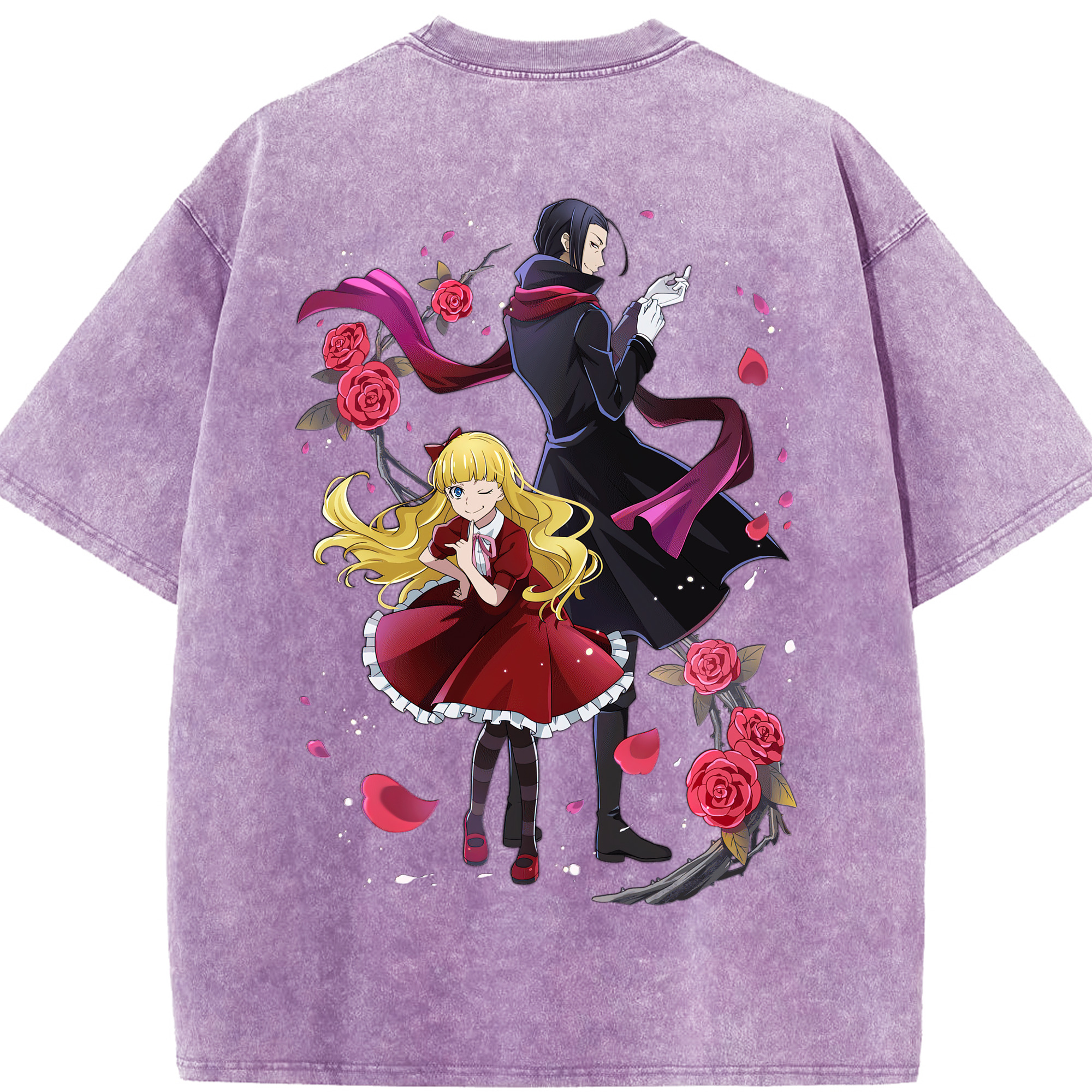 （画像用） 文豪ストレイドッグス Bungo Stray Dogs 綿100% ヴィンテージ風 半袖Tシャツ（背面プリント）