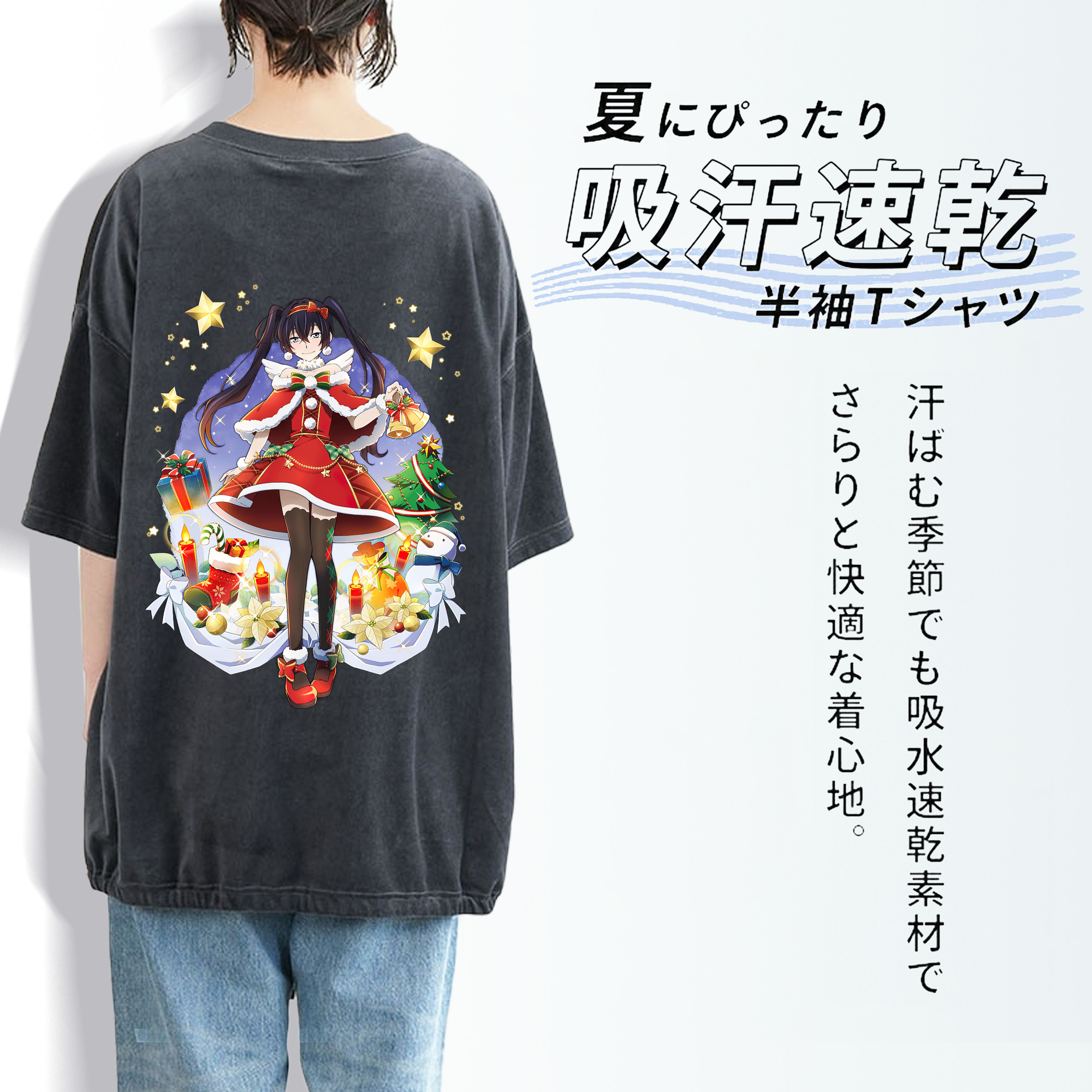 文豪ストレイドッグス Bungo Stray Dogs 綿100% ヴィンテージ風 半袖Tシャツ（背面プリント）