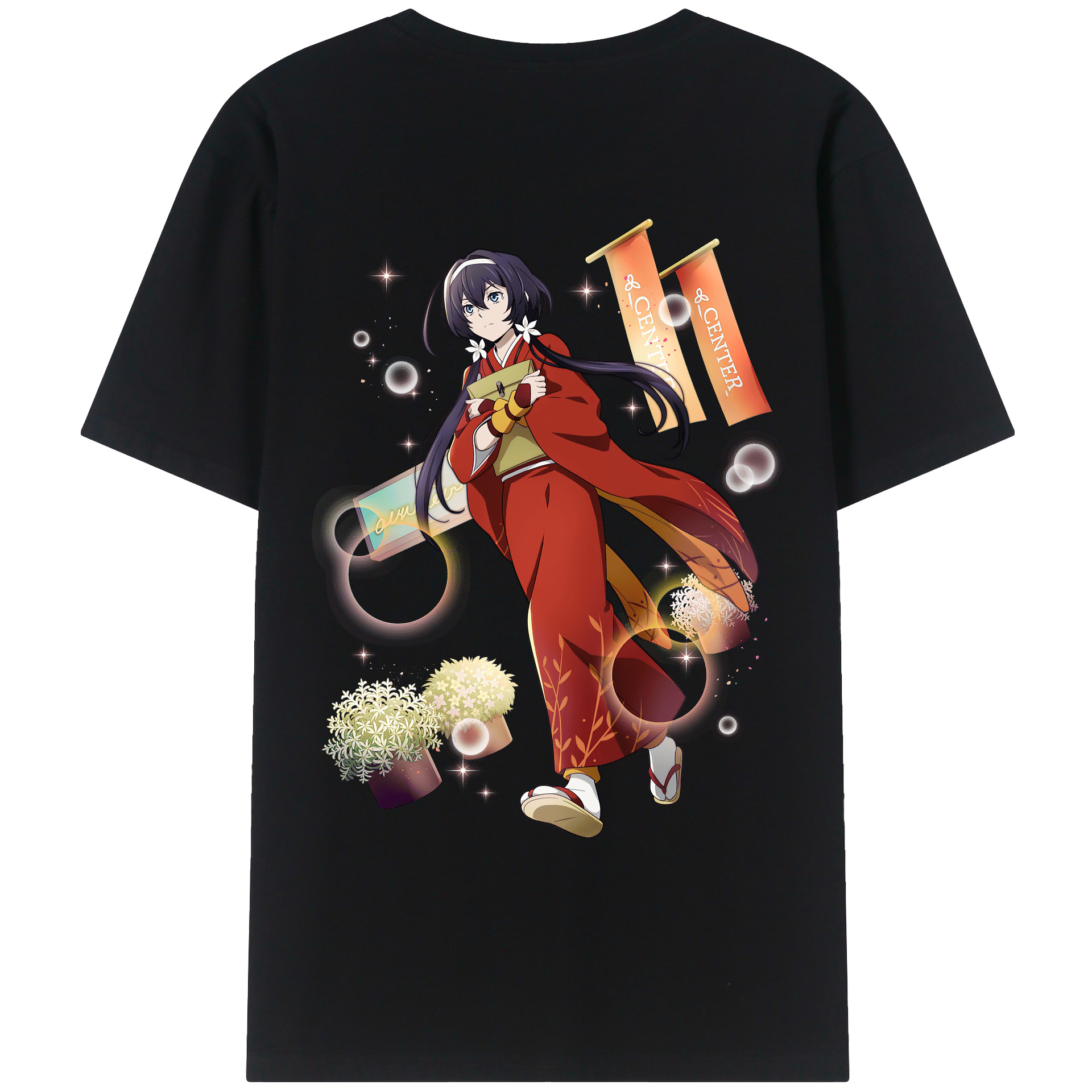 （画像用） 文豪ストレイドッグス Bungo Stray Dogs 綿100％ メンズ半袖Tシャツ（バックプリント） 通気性