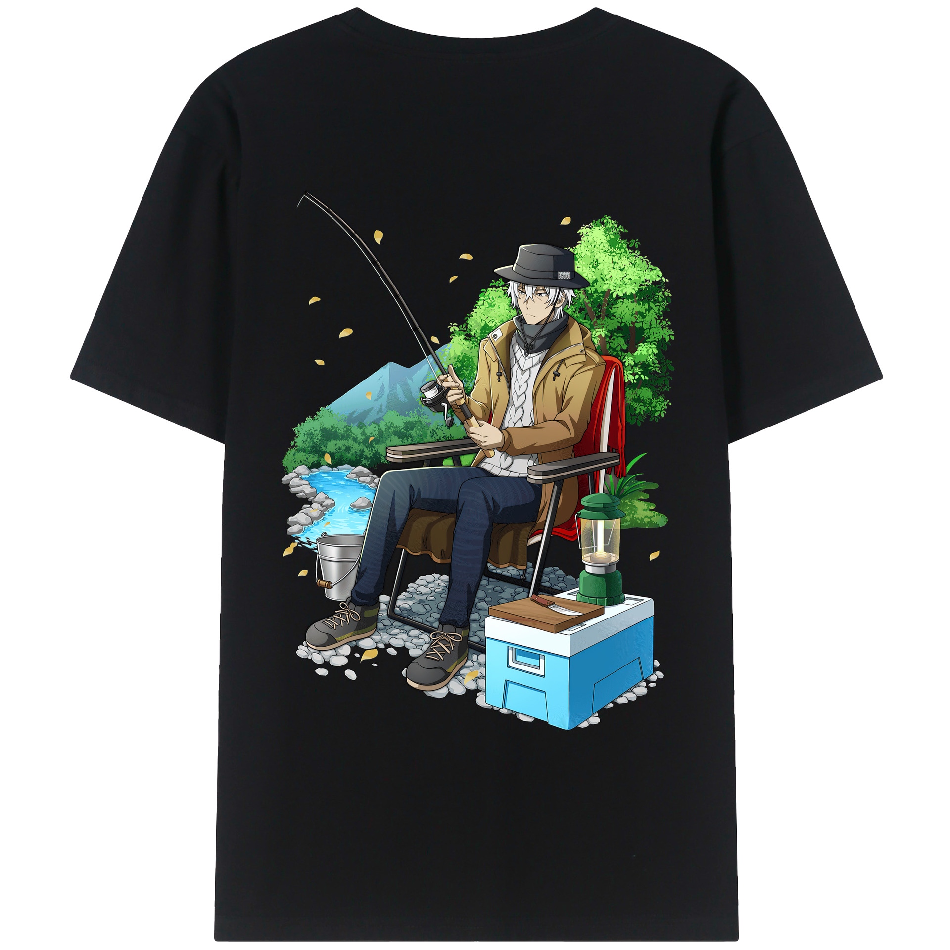 （画像用） 文豪ストレイドッグス Bungo Stray Dogs 綿100％ メンズ半袖Tシャツ（バックプリント） 通気性