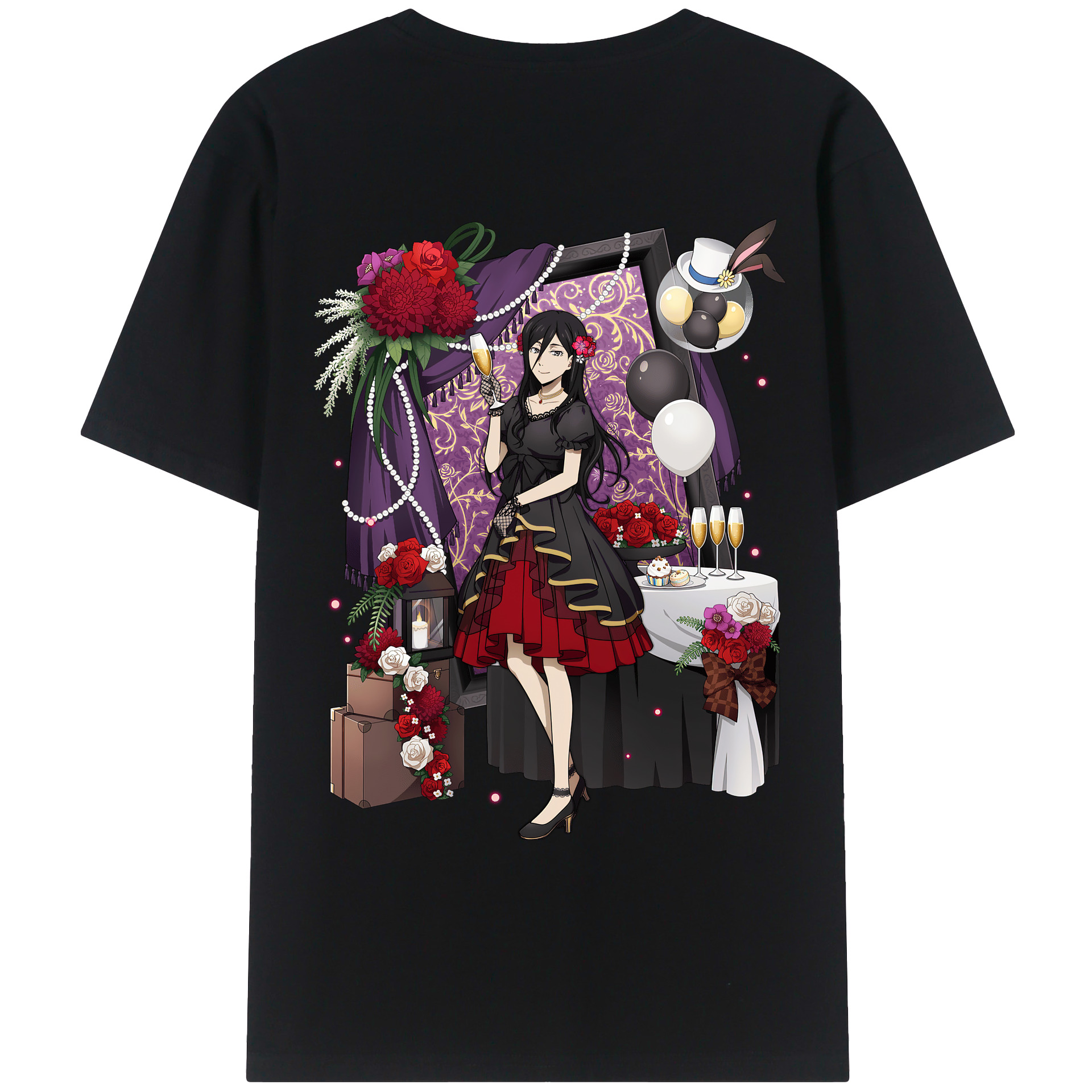 （画像用） 文豪ストレイドッグス Bungo Stray Dogs 綿100％ メンズ半袖Tシャツ（バックプリント） 通気性