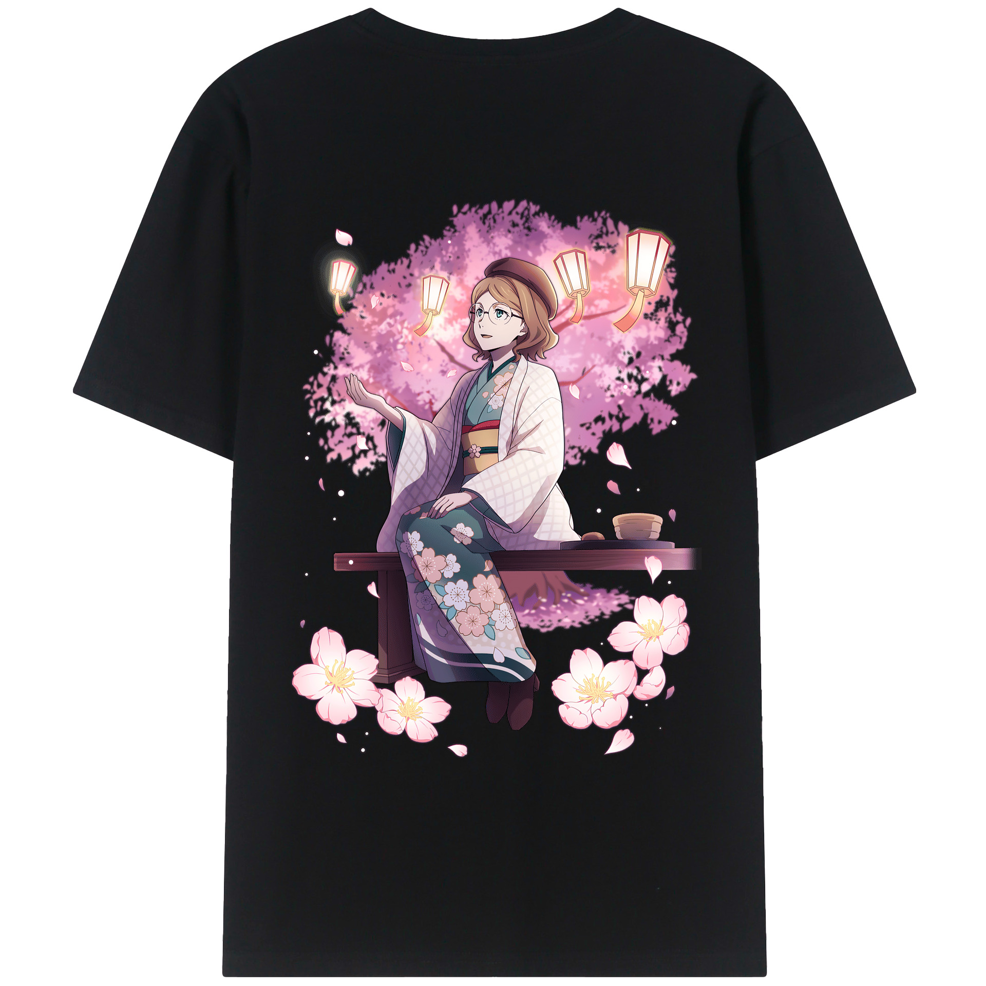 （画像用） 文豪ストレイドッグス Bungo Stray Dogs 綿100％ メンズ半袖Tシャツ（バックプリント） 通気性