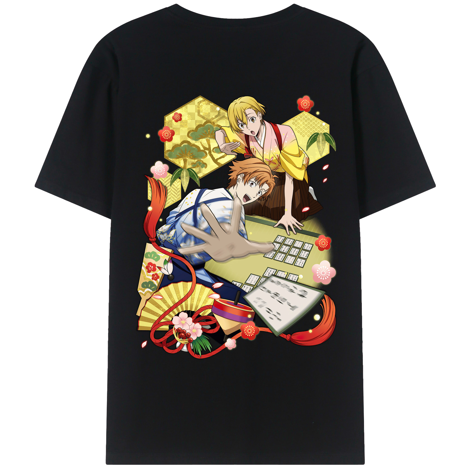（画像用） 文豪ストレイドッグス Bungo Stray Dogs 綿100％ メンズ半袖Tシャツ（バックプリント） 通気性