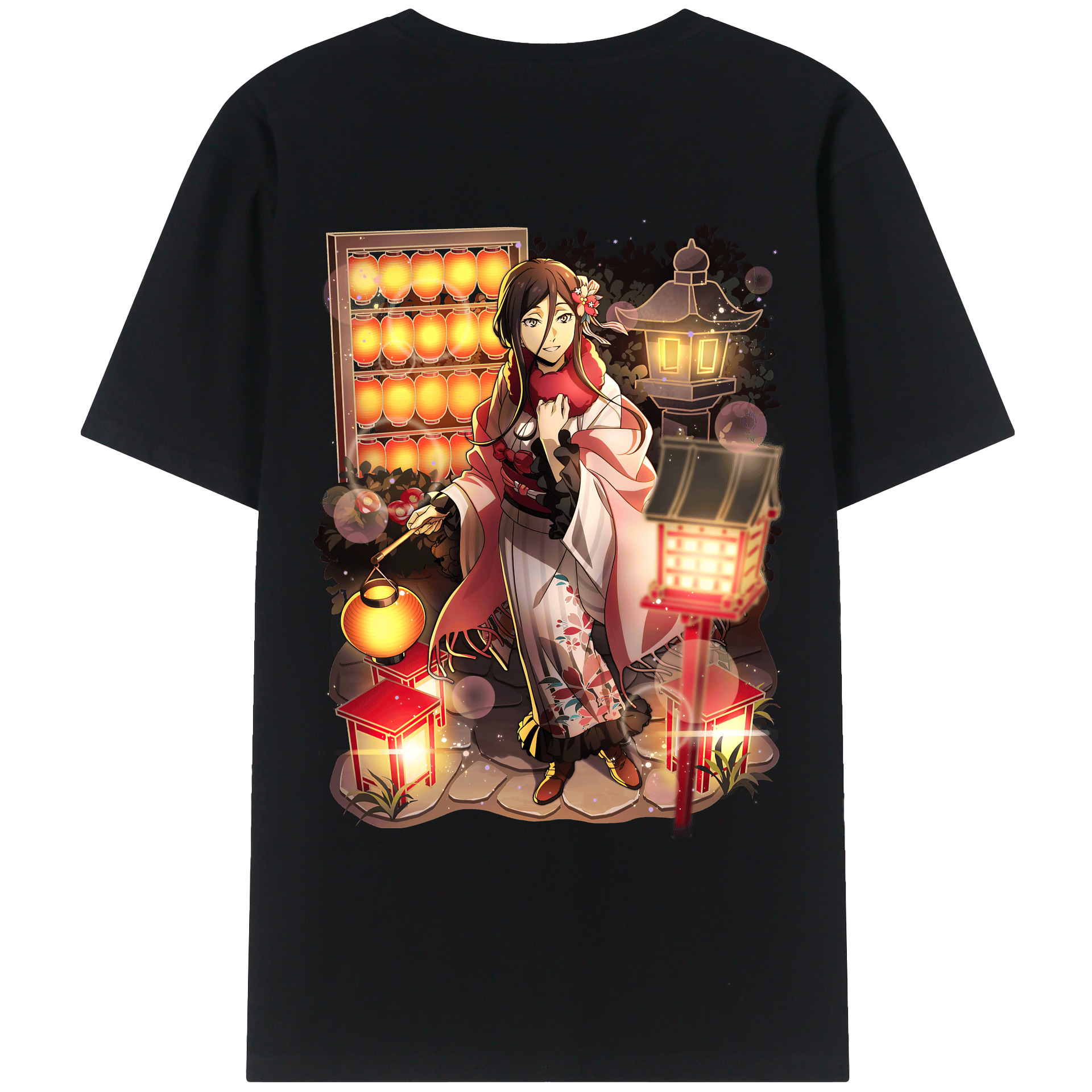 （画像用） 文豪ストレイドッグス Bungo Stray Dogs 綿100％ メンズ半袖Tシャツ（バックプリント） 通気性