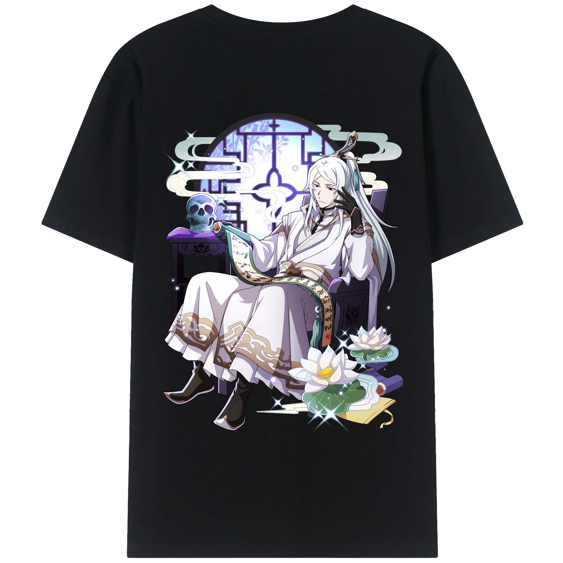 （画像用） 文豪ストレイドッグス Bungo Stray Dogs 綿100％ メンズ半袖Tシャツ（バックプリント） 通気性