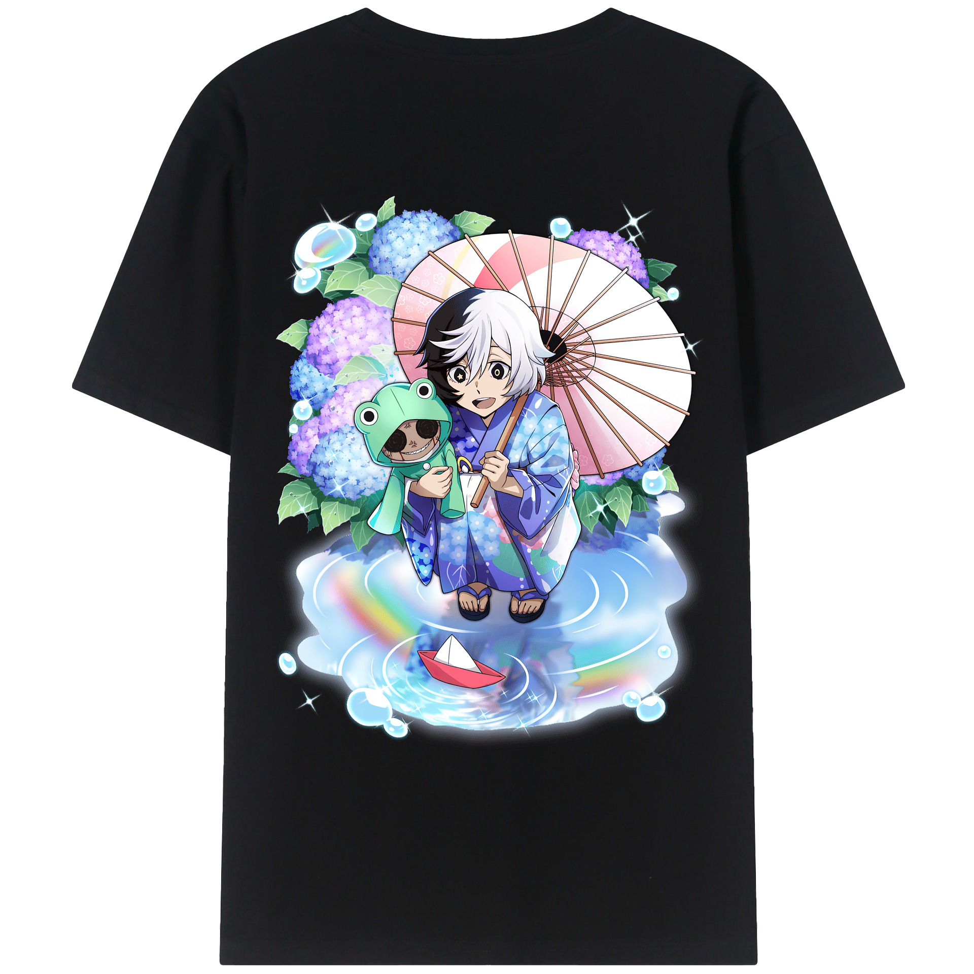 （画像用） 文豪ストレイドッグス Bungo Stray Dogs 綿100％ メンズ半袖Tシャツ（バックプリント） 通気性