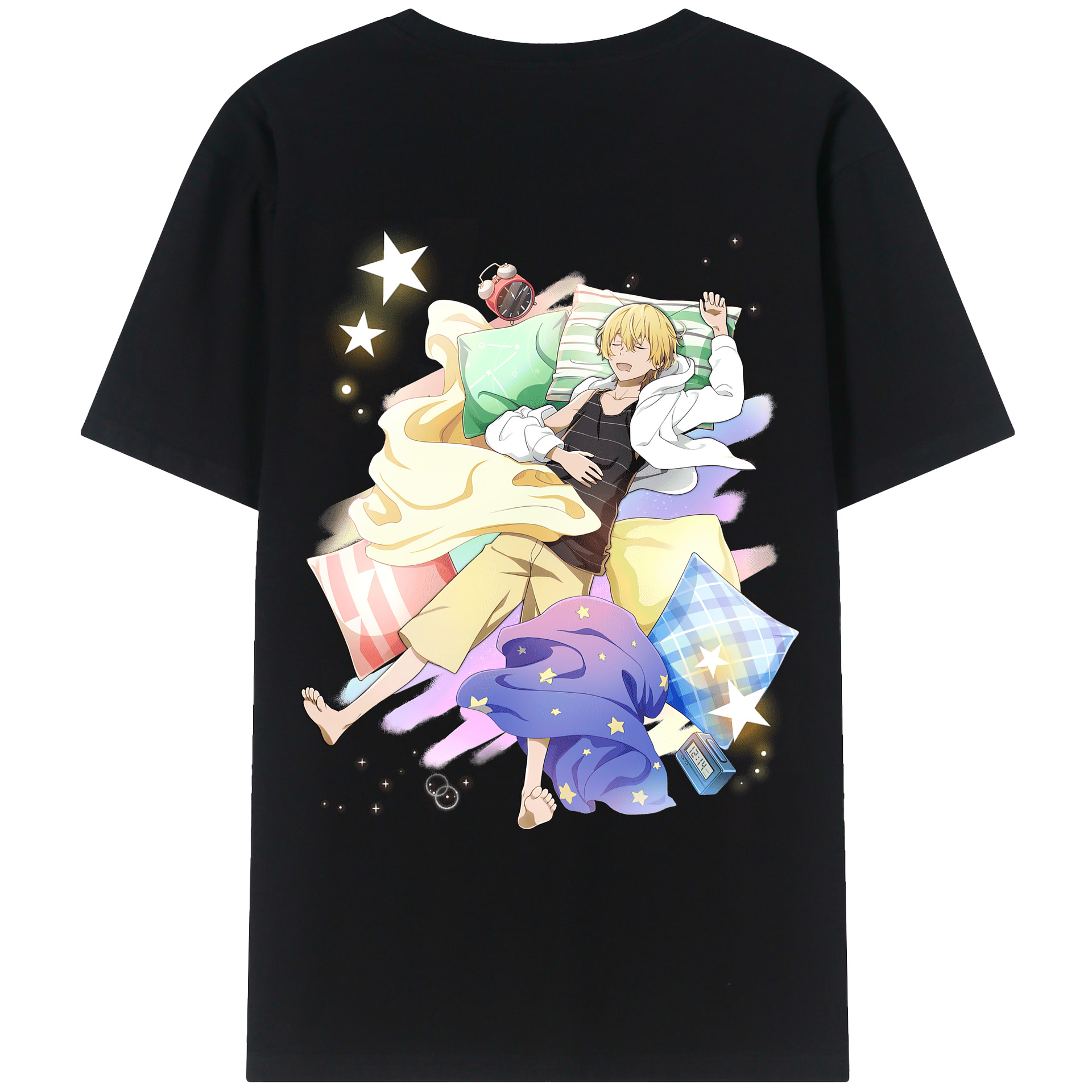 （画像用） 文豪ストレイドッグス Bungo Stray Dogs 綿100％ メンズ半袖Tシャツ（バックプリント） 通気性