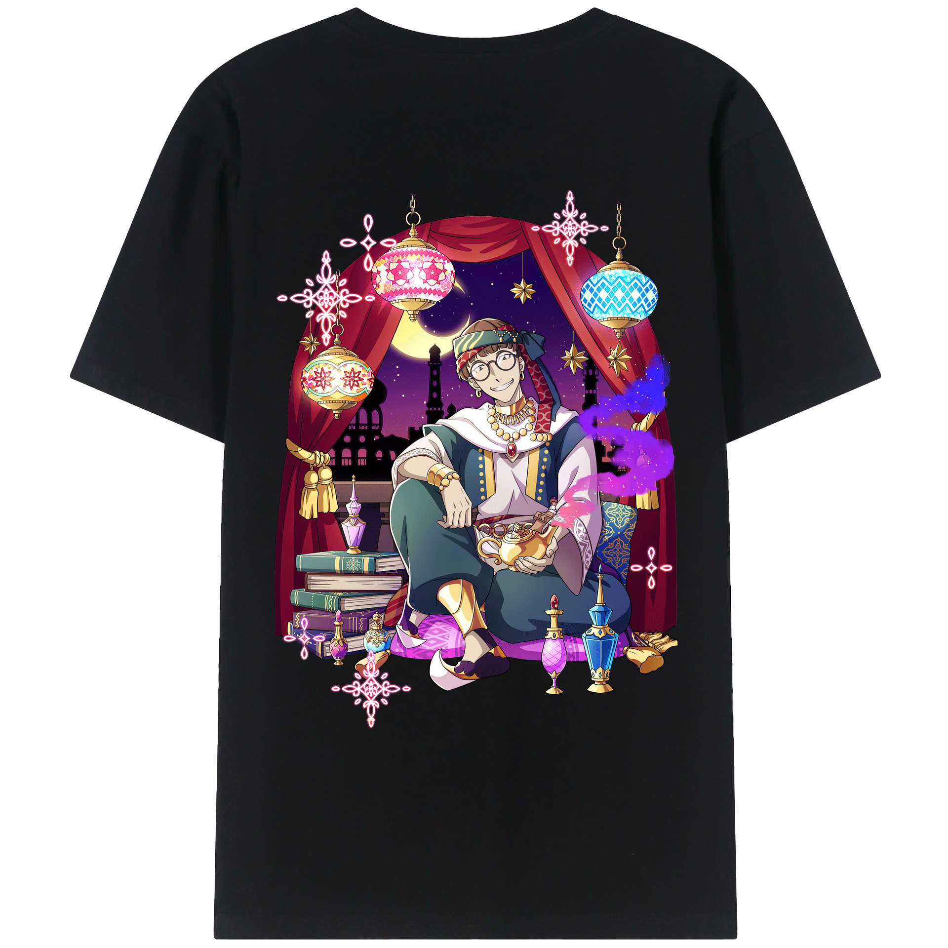 （画像用） 文豪ストレイドッグス Bungo Stray Dogs 綿100％ メンズ半袖Tシャツ（バックプリント） 通気性