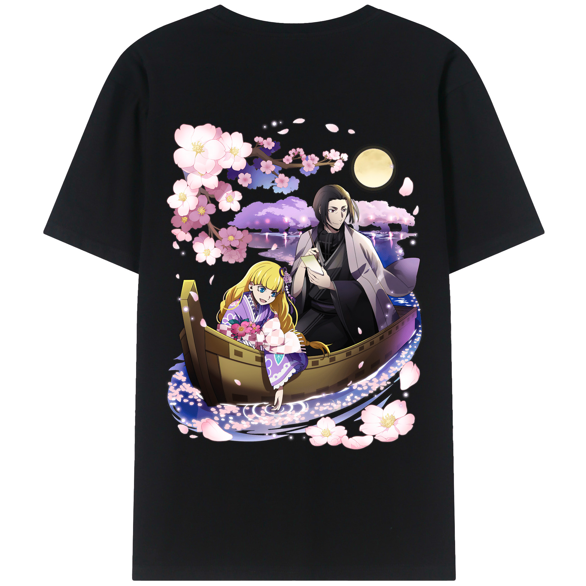 （画像用） 文豪ストレイドッグス Bungo Stray Dogs 綿100％ メンズ半袖Tシャツ（バックプリント） 通気性