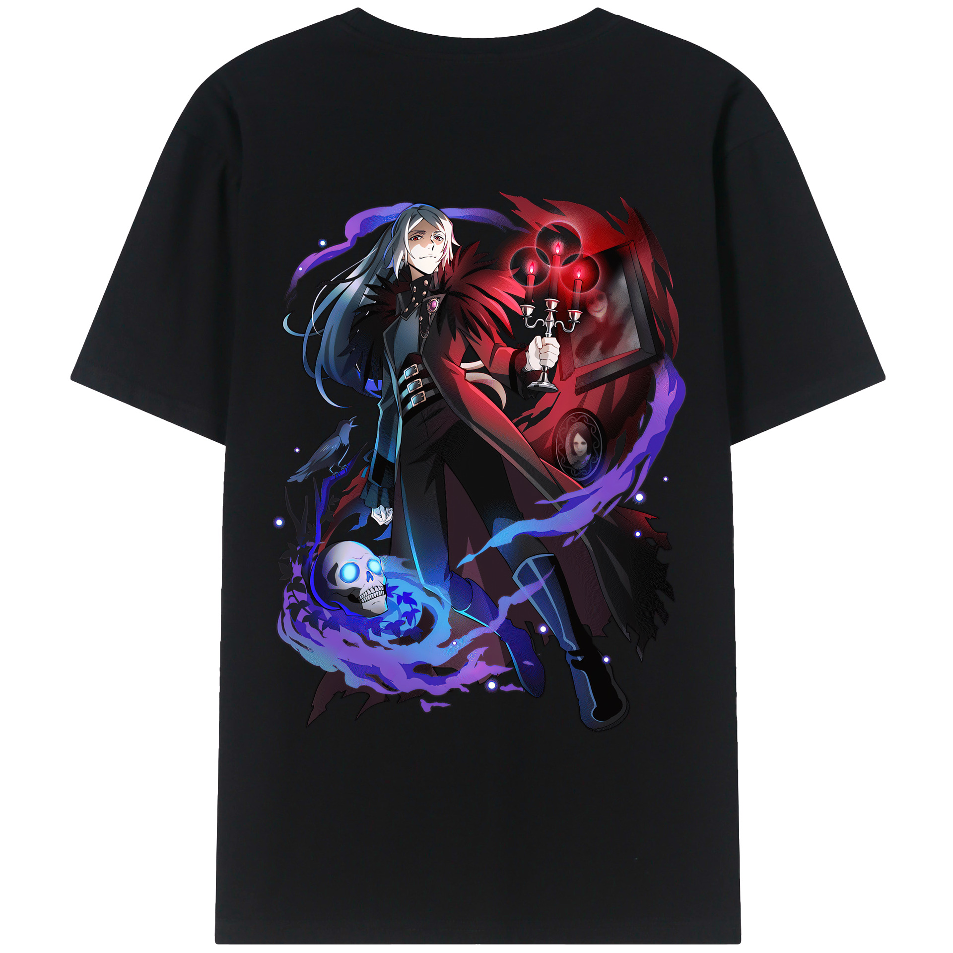 （画像用） 文豪ストレイドッグス Bungo Stray Dogs 綿100％ メンズ半袖Tシャツ（バックプリント） 通気性