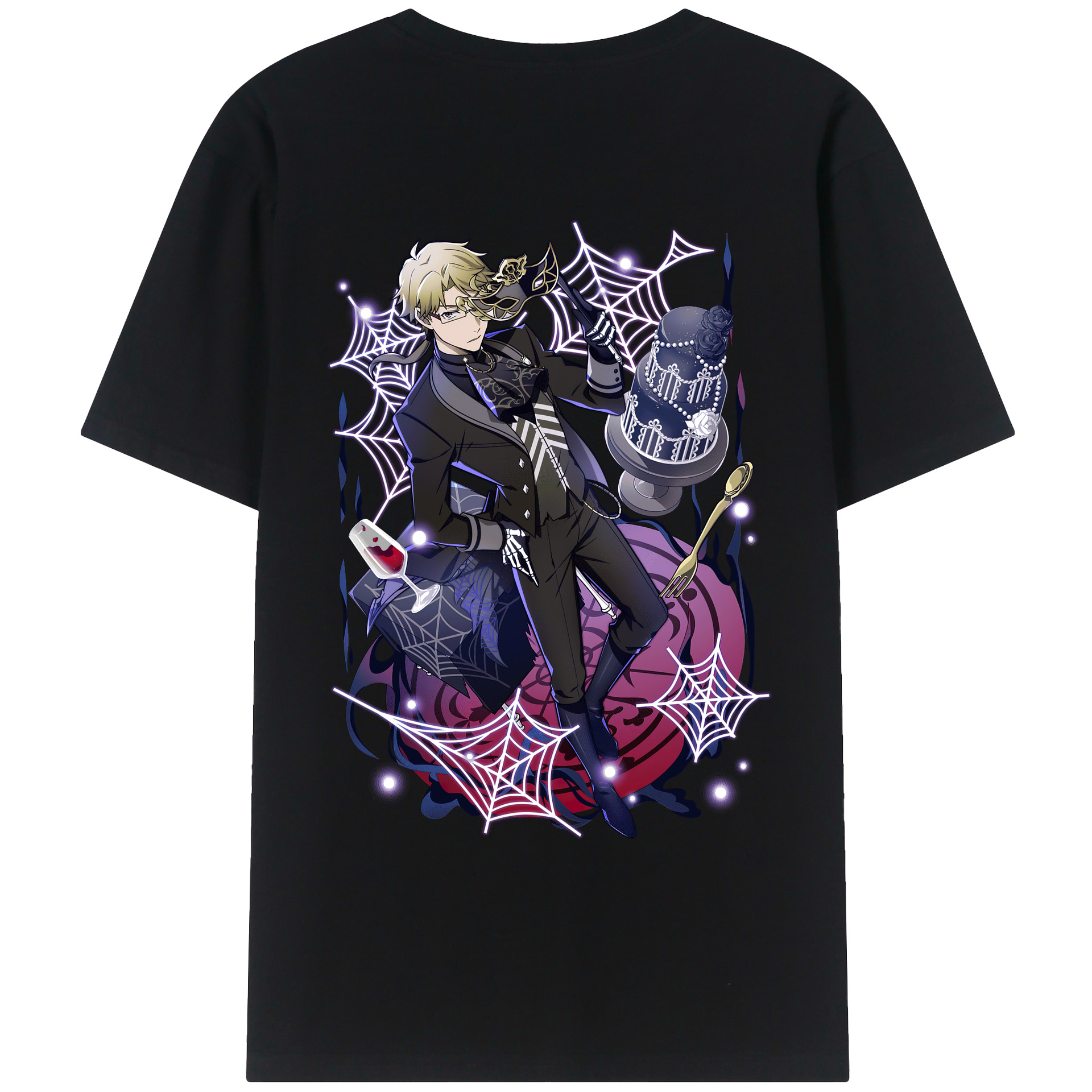 （画像用） 文豪ストレイドッグス Bungo Stray Dogs 綿100％ メンズ半袖Tシャツ（バックプリント） 通気性