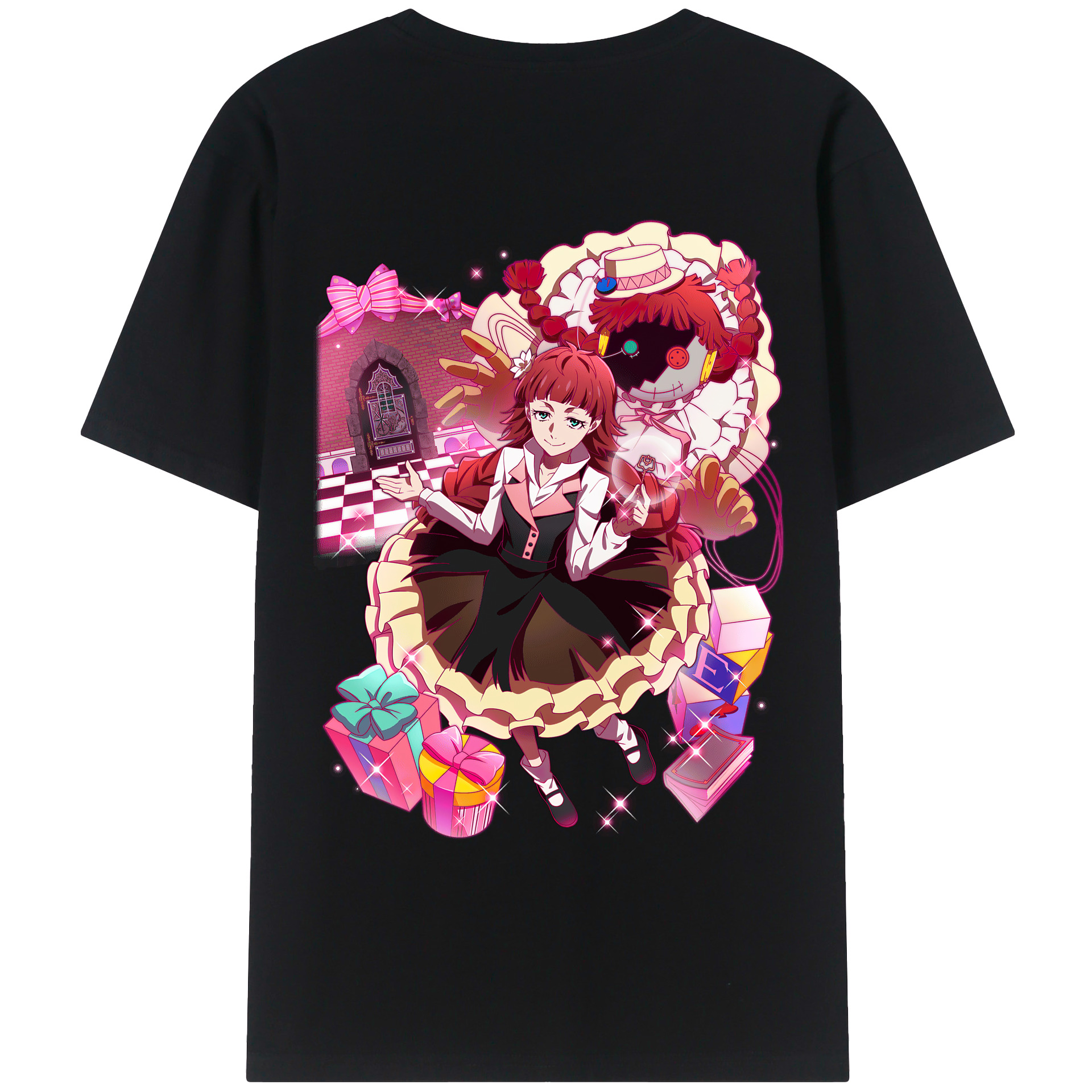 （画像用） 文豪ストレイドッグス Bungo Stray Dogs 綿100％ メンズ半袖Tシャツ（バックプリント） 通気性