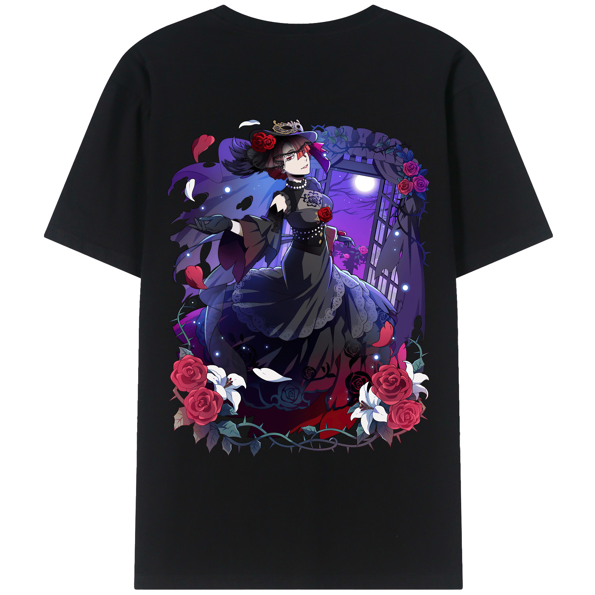 （画像用） 文豪ストレイドッグス Bungo Stray Dogs 綿100％ メンズ半袖Tシャツ（バックプリント） 通気性