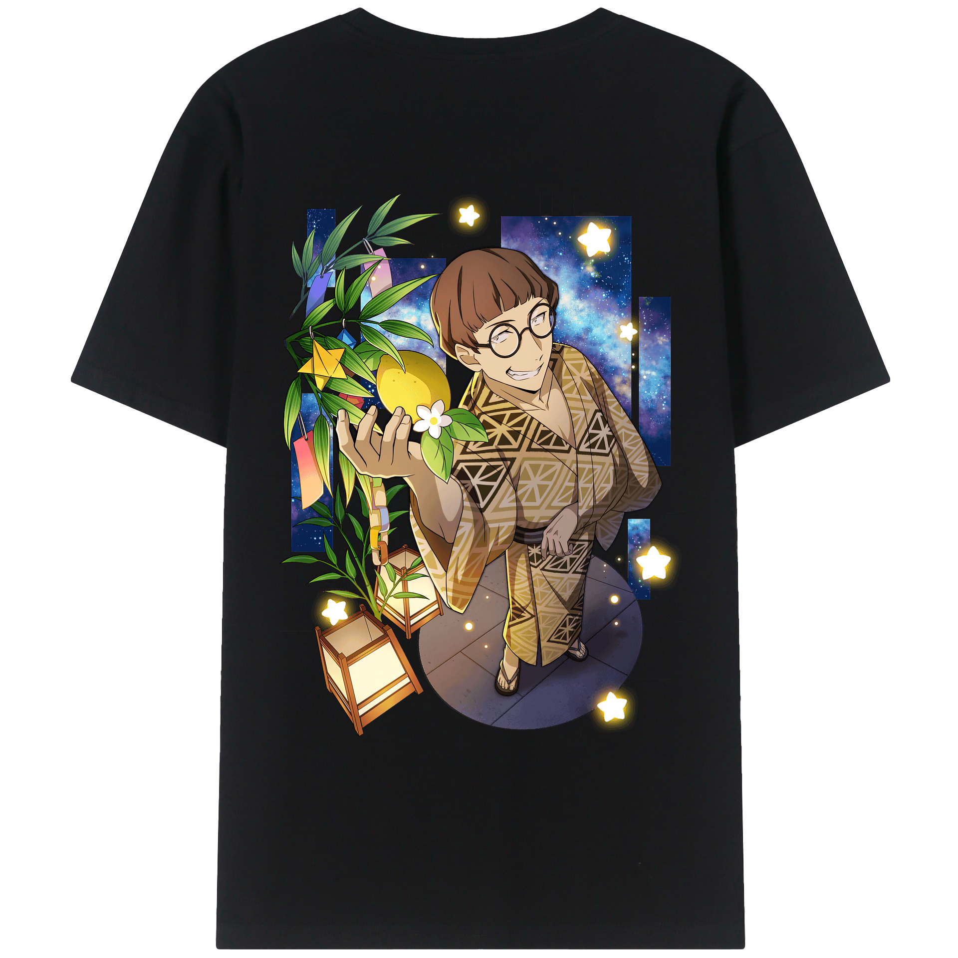 （画像用） 文豪ストレイドッグス Bungo Stray Dogs 綿100％ メンズ半袖Tシャツ（バックプリント） 通気性