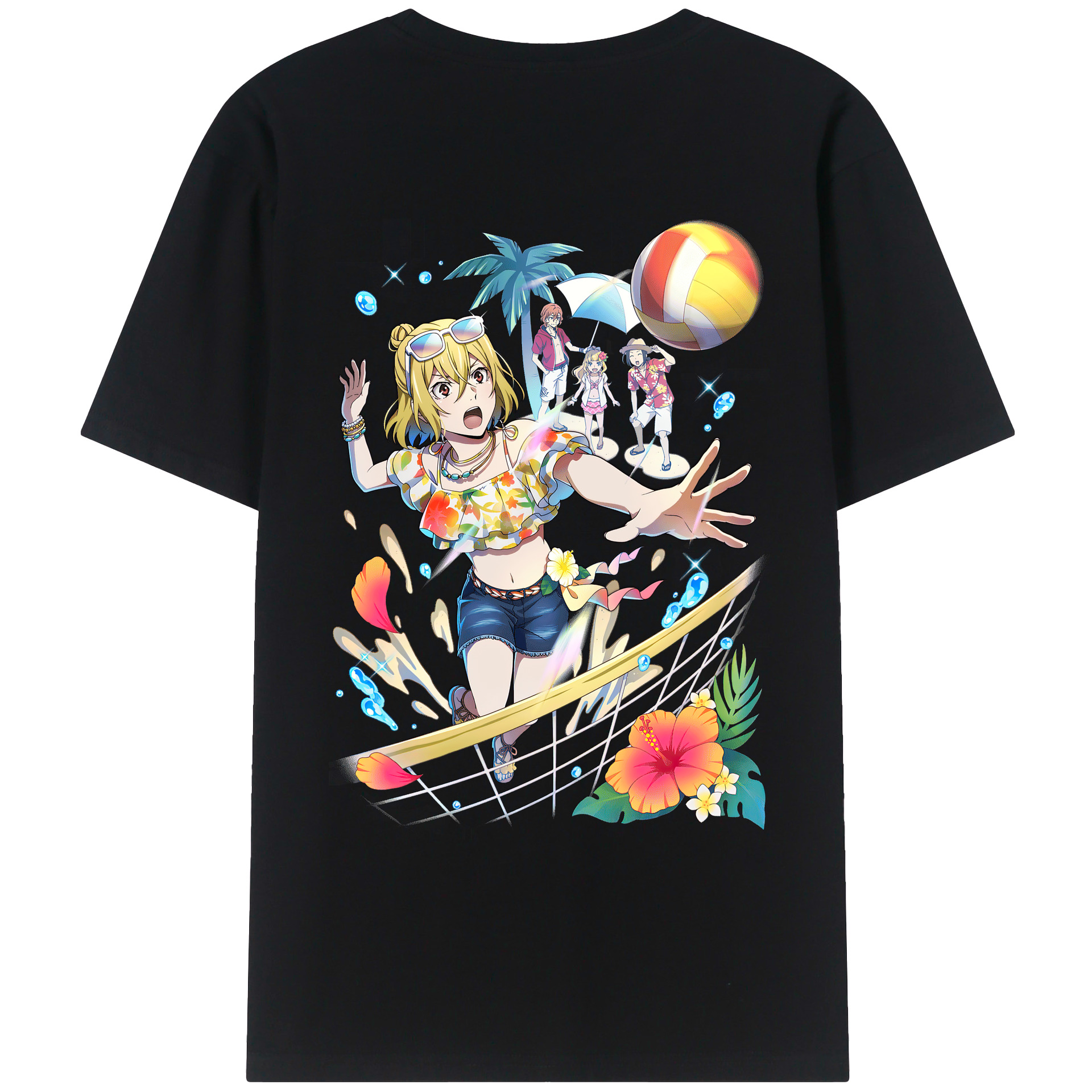 （画像用） 文豪ストレイドッグス Bungo Stray Dogs 綿100％ メンズ半袖Tシャツ（バックプリント） 通気性