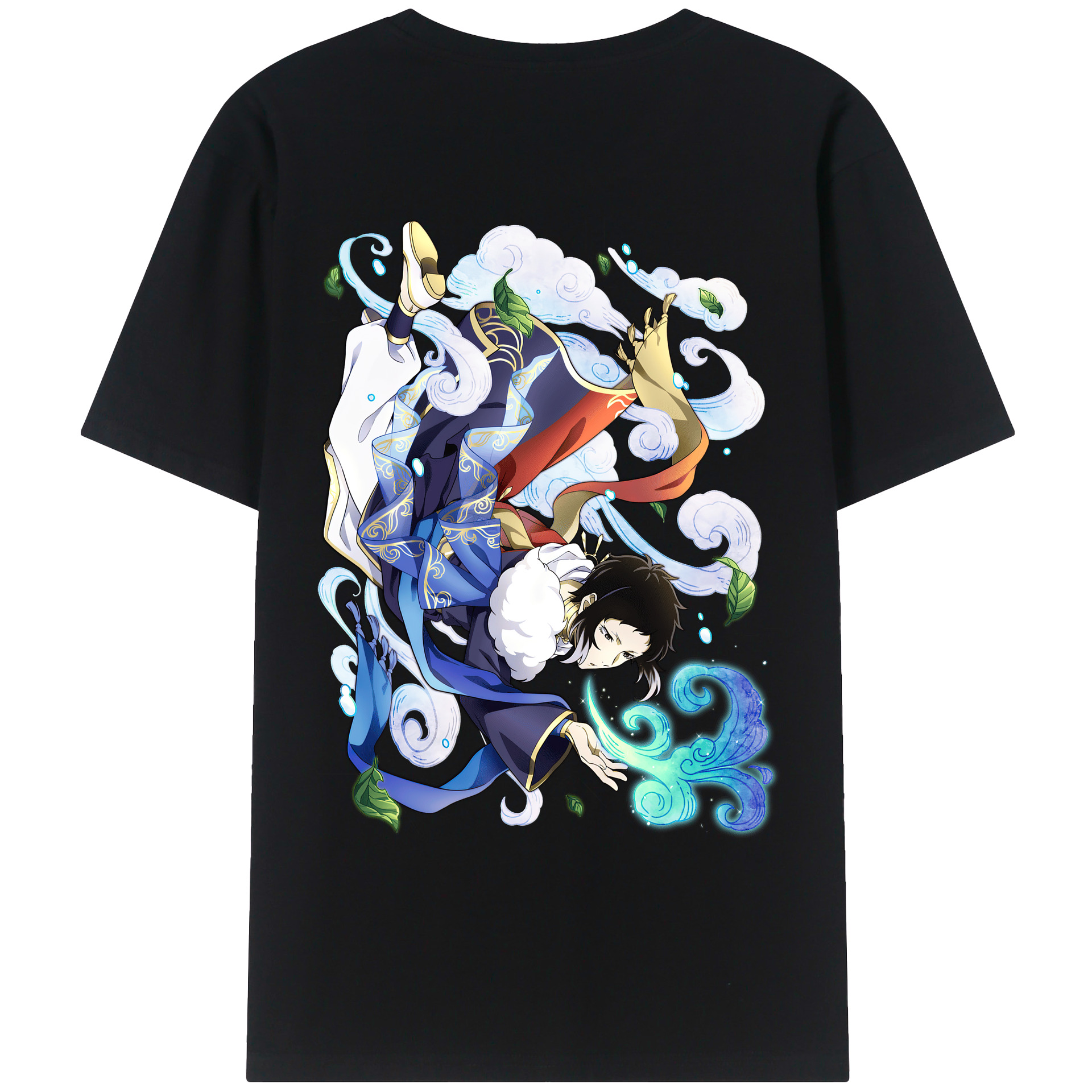 （画像用） 文豪ストレイドッグス Bungo Stray Dogs 綿100％ メンズ半袖Tシャツ（バックプリント） 通気性