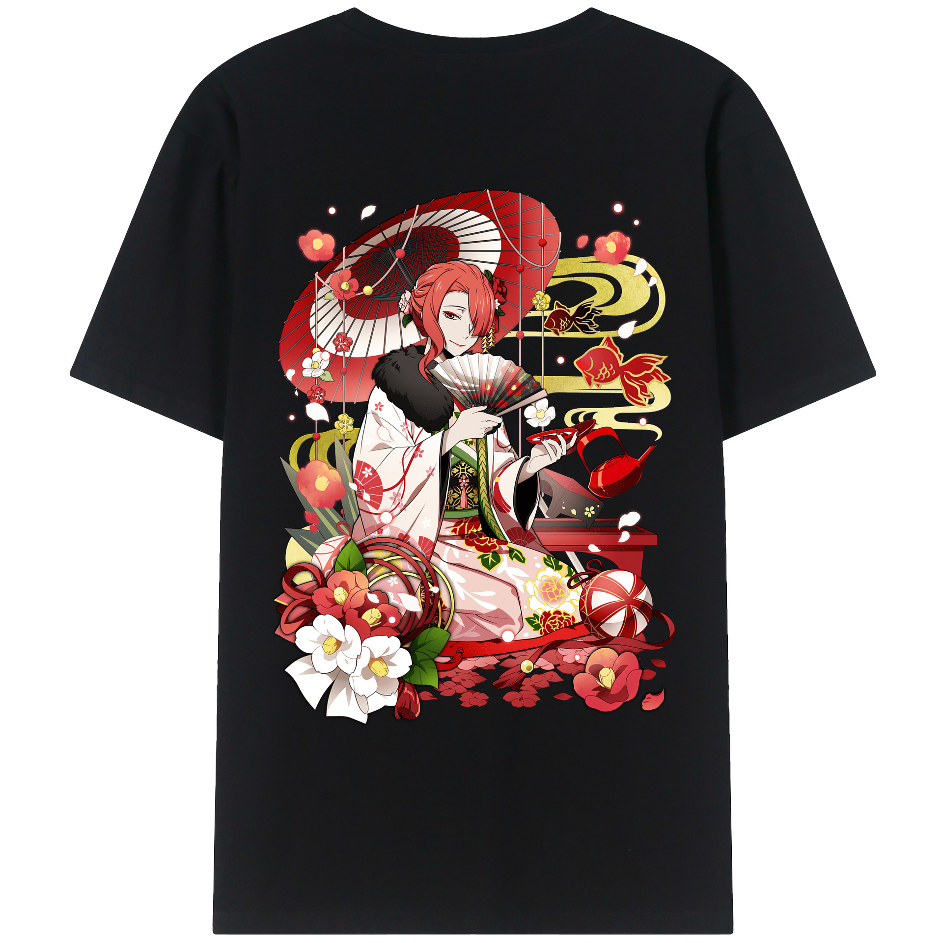 （画像用） 文豪ストレイドッグス Bungo Stray Dogs 綿100％ メンズ半袖Tシャツ（バックプリント） 通気性