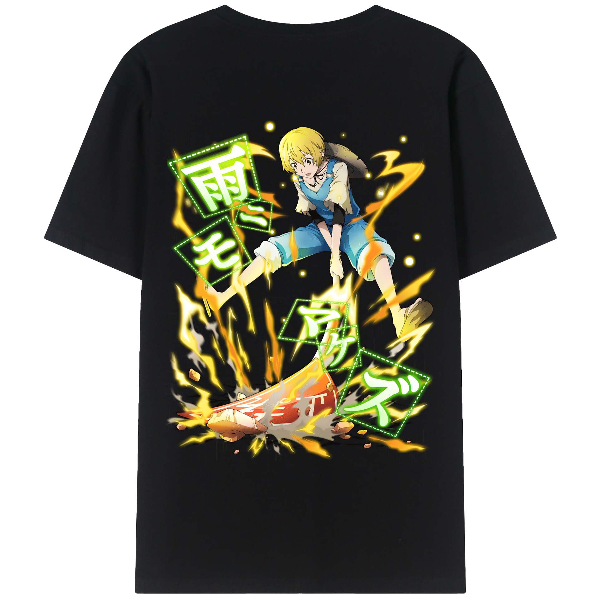 （画像用） 文豪ストレイドッグス Bungo Stray Dogs 綿100％ メンズ半袖Tシャツ（バックプリント） 通気性
