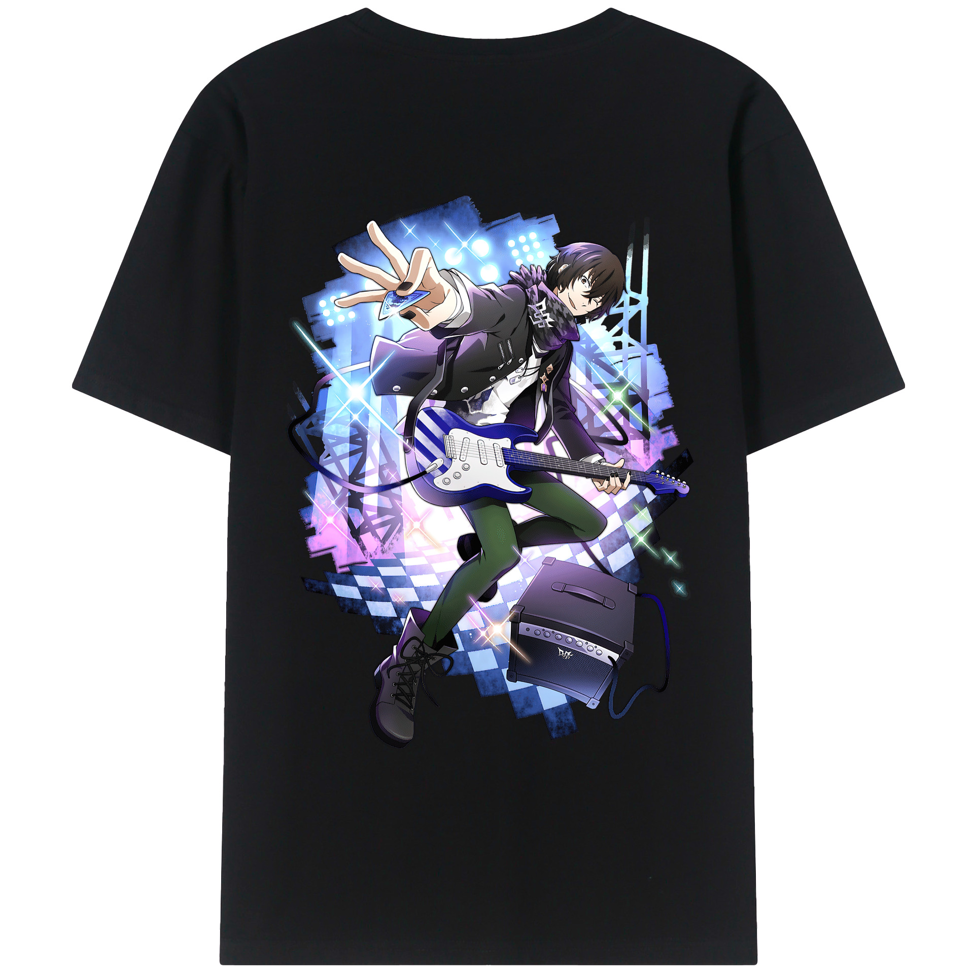 （画像用） 文豪ストレイドッグス Bungo Stray Dogs 綿100％ メンズ半袖Tシャツ（バックプリント） 通気性