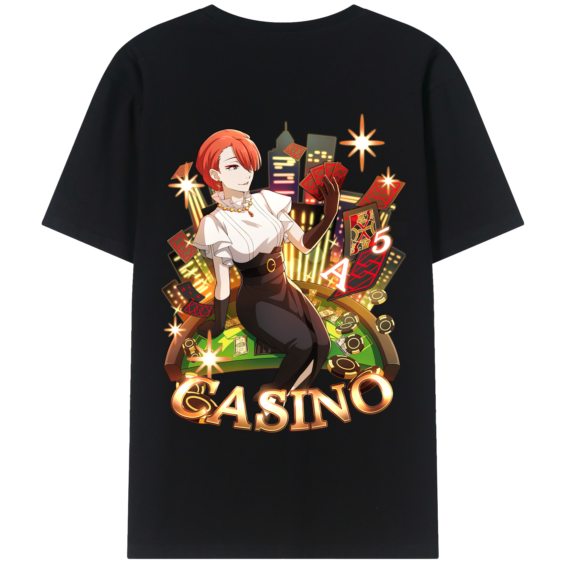 （画像用） 文豪ストレイドッグス Bungo Stray Dogs 綿100％ メンズ半袖Tシャツ（バックプリント） 通気性
