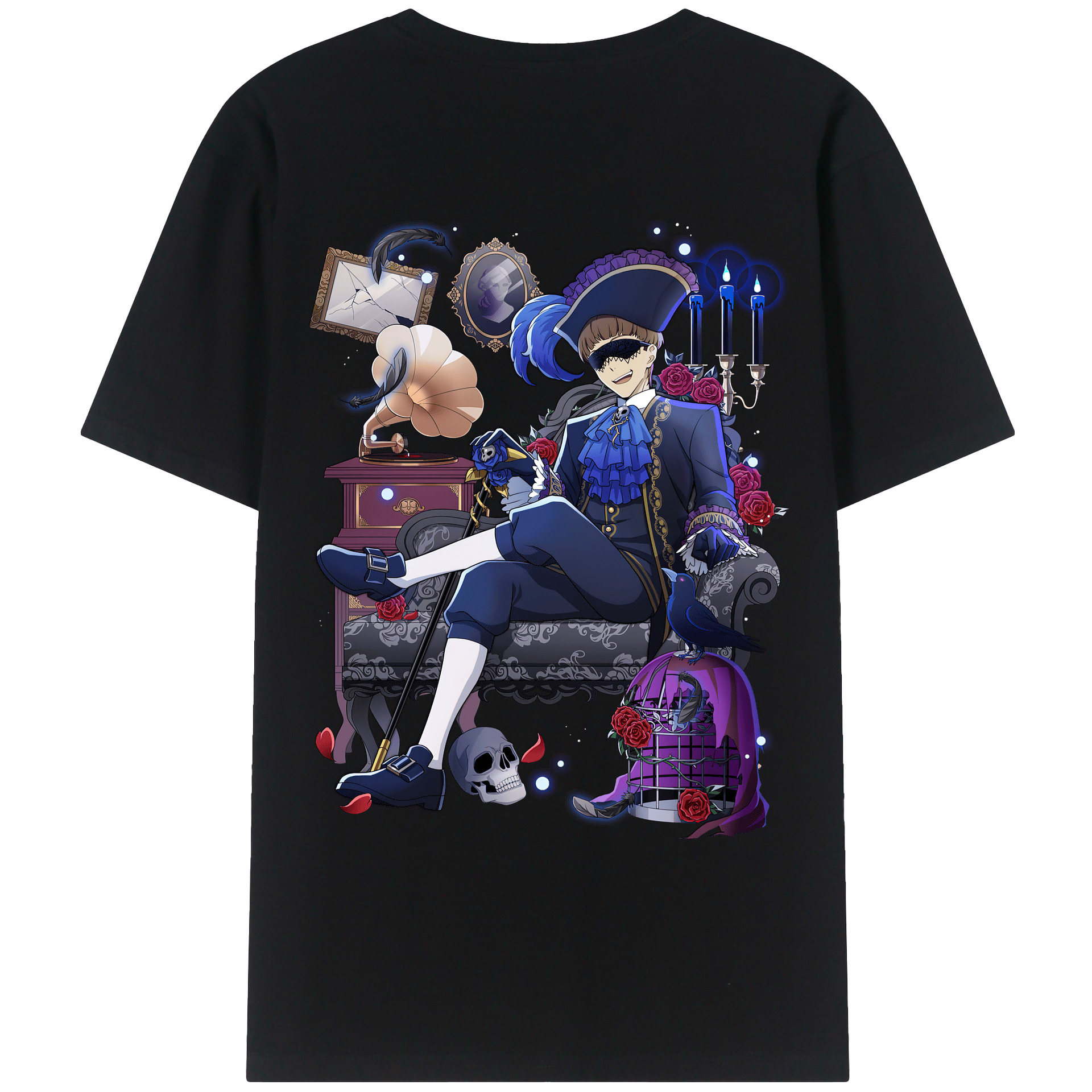 （画像用） 文豪ストレイドッグス Bungo Stray Dogs 綿100％ メンズ半袖Tシャツ（バックプリント） 通気性