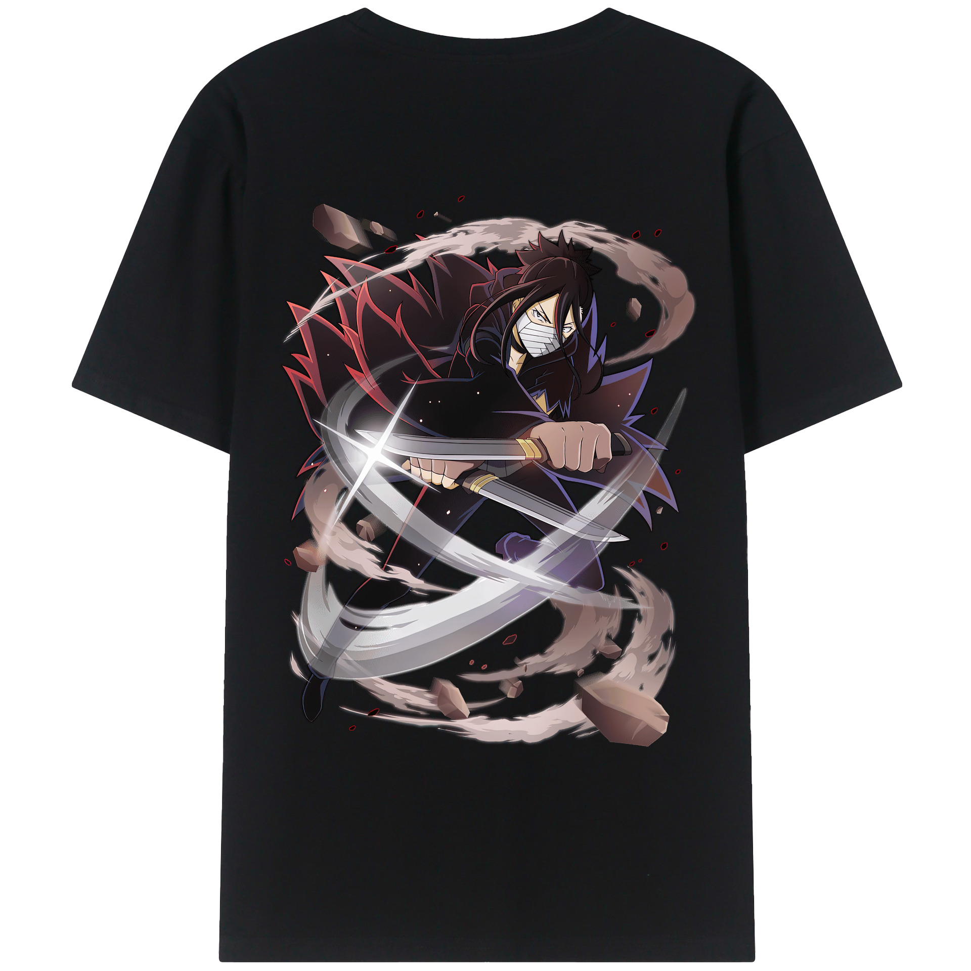 （画像用） 文豪ストレイドッグス Bungo Stray Dogs 綿100％ メンズ半袖Tシャツ（バックプリント） 通気性