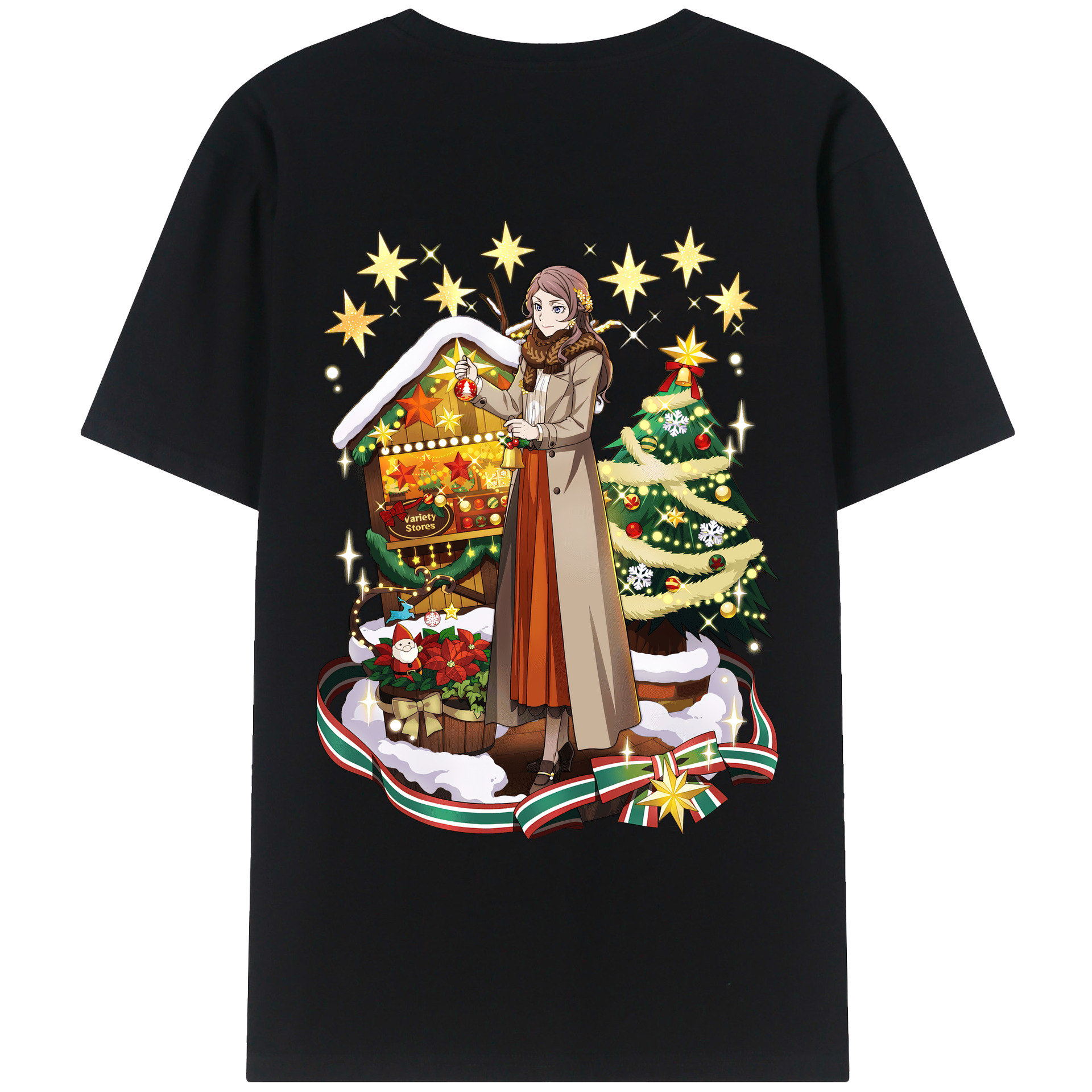 （画像用） 文豪ストレイドッグス Bungo Stray Dogs 綿100％ メンズ半袖Tシャツ（バックプリント） 通気性