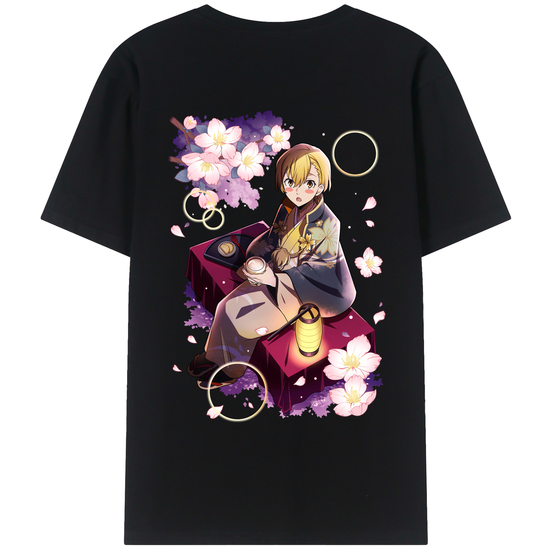 （画像用） 文豪ストレイドッグス Bungo Stray Dogs 綿100％ メンズ半袖Tシャツ（バックプリント） 通気性