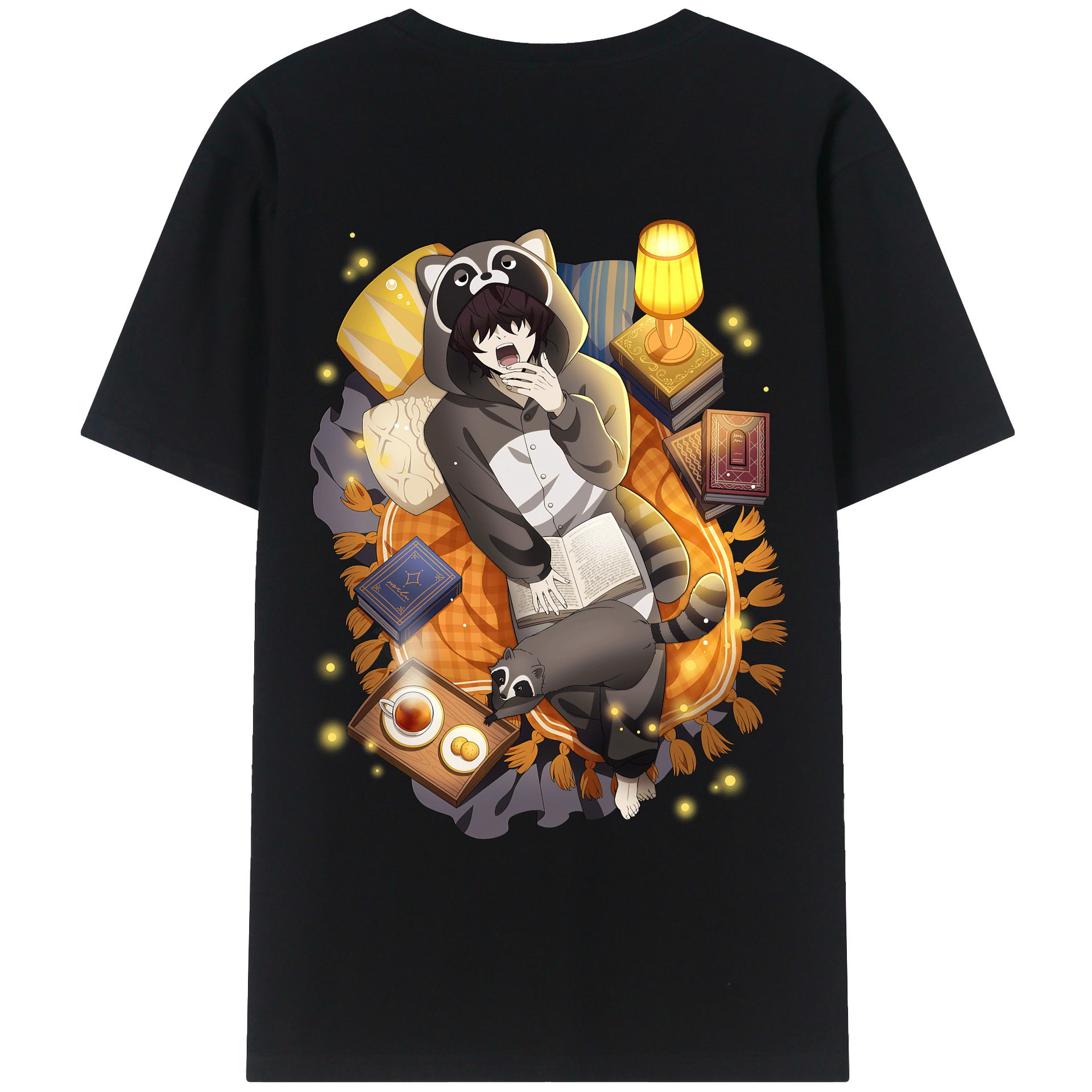 （画像用） 文豪ストレイドッグス Bungo Stray Dogs 綿100％ メンズ半袖Tシャツ（バックプリント） 通気性