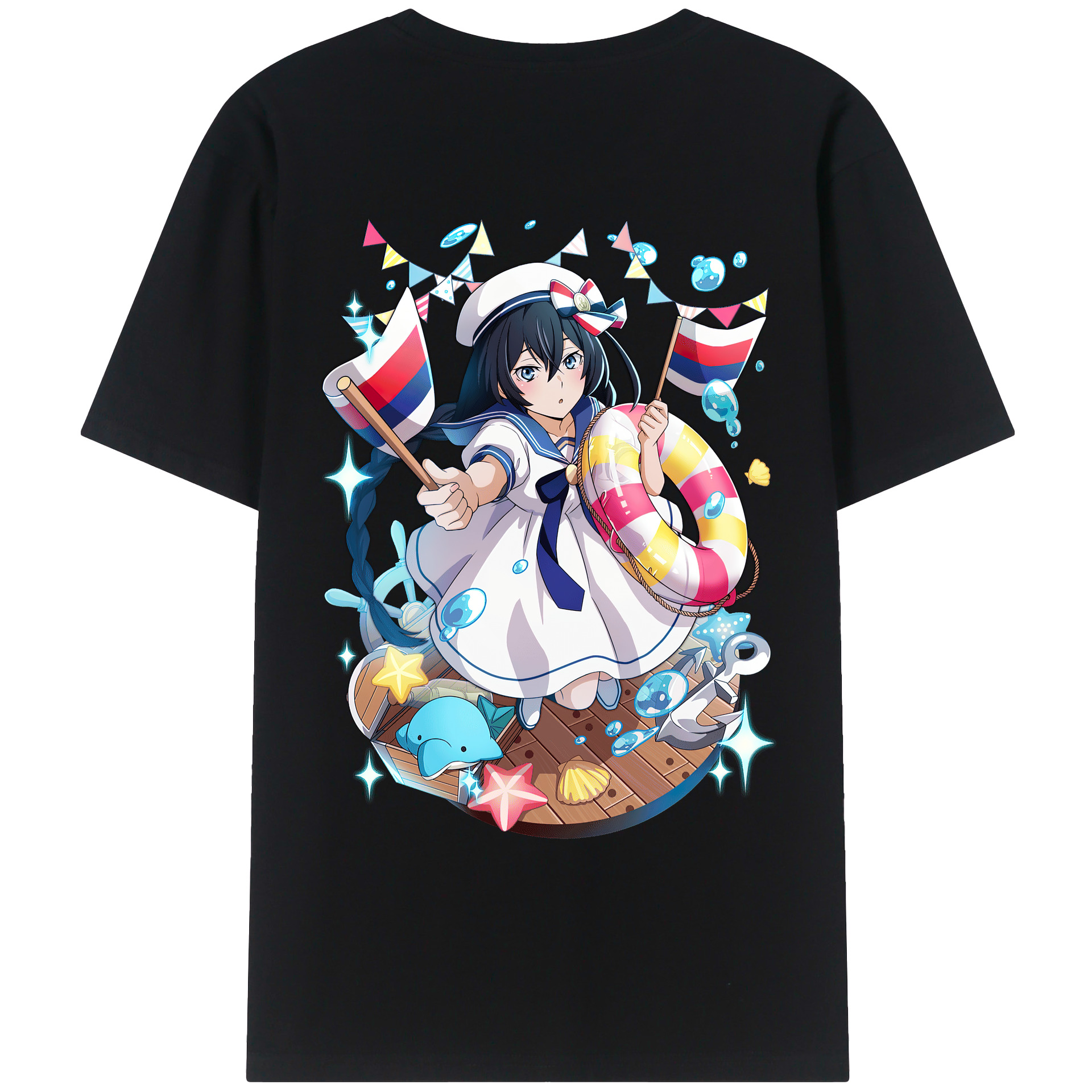 （画像用） 文豪ストレイドッグス Bungo Stray Dogs 綿100％ メンズ半袖Tシャツ（バックプリント） 通気性